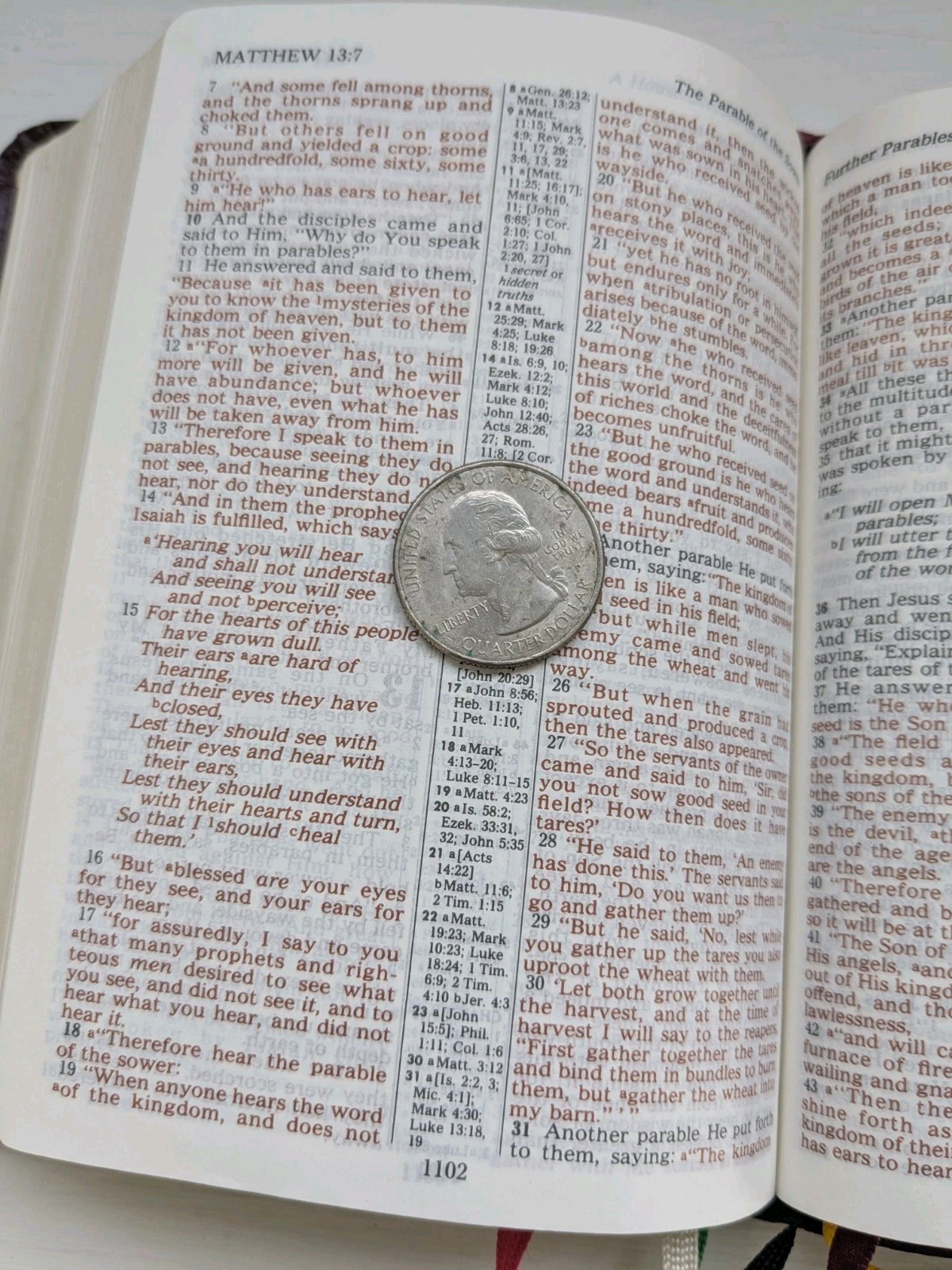 NKJV Compact Reference Bible Snap Flap Close Burgundy Leather 1985 Nelson 244SBG