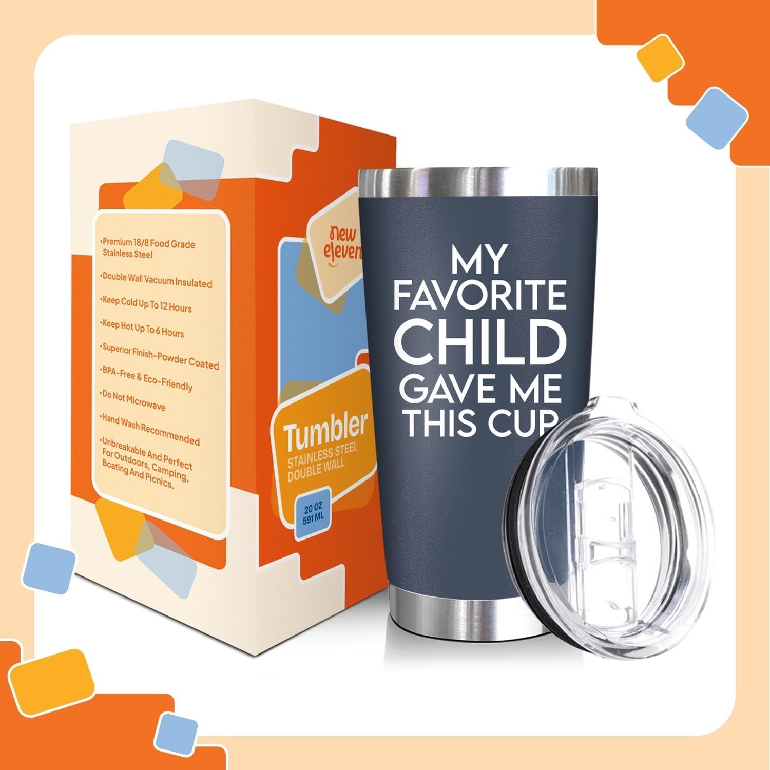 Insulated 20 oz Dad Tumbler – Perfect Gift from Daughter or Son for Father’s Day