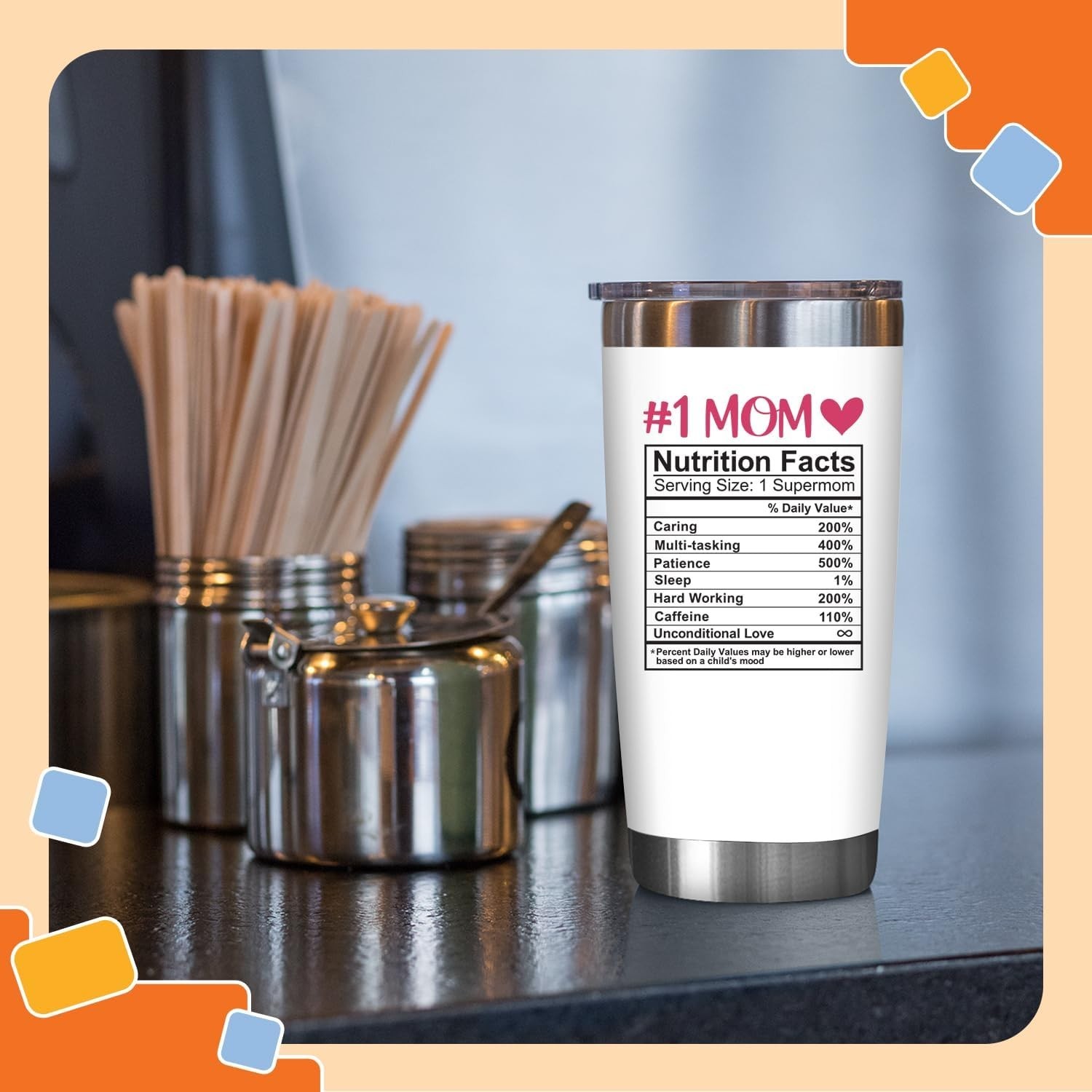 Cute 20 oz Double-Wall Tumbler for Moms – BPA-Free & Perfect for Any Occasion