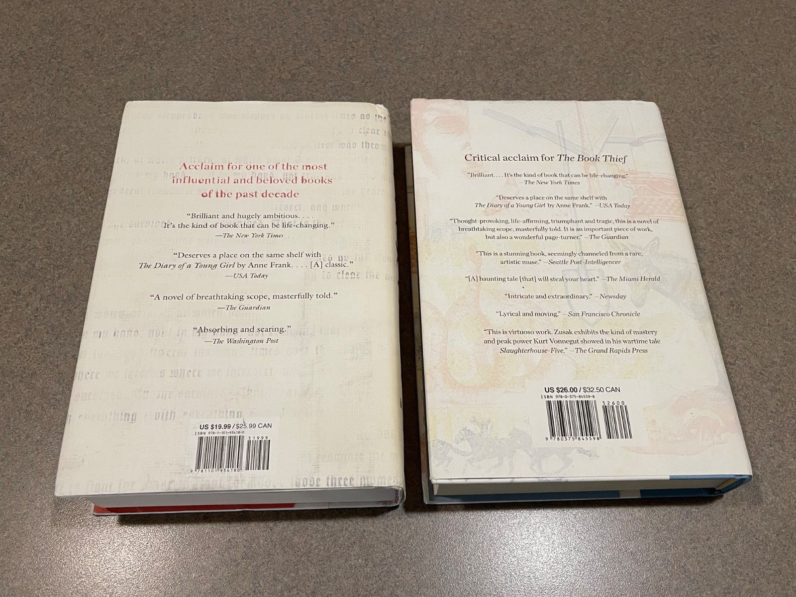 The Book Thief & Bridge of Clay *SIGNED* by Markus Zusak (Hardcover Editions)