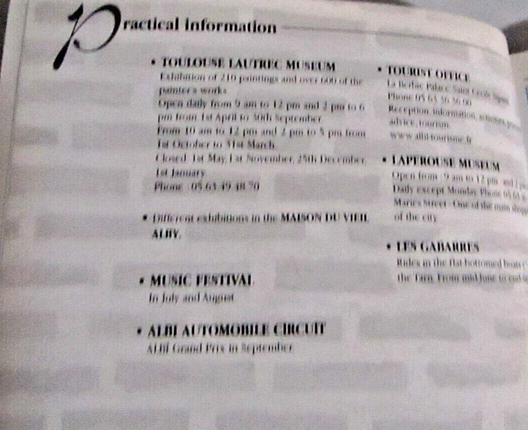 ALBI THE EPISCOPAL CITY PAPERBACK BOOK 2011 48 PAGES 6.5 X 9.5 IN