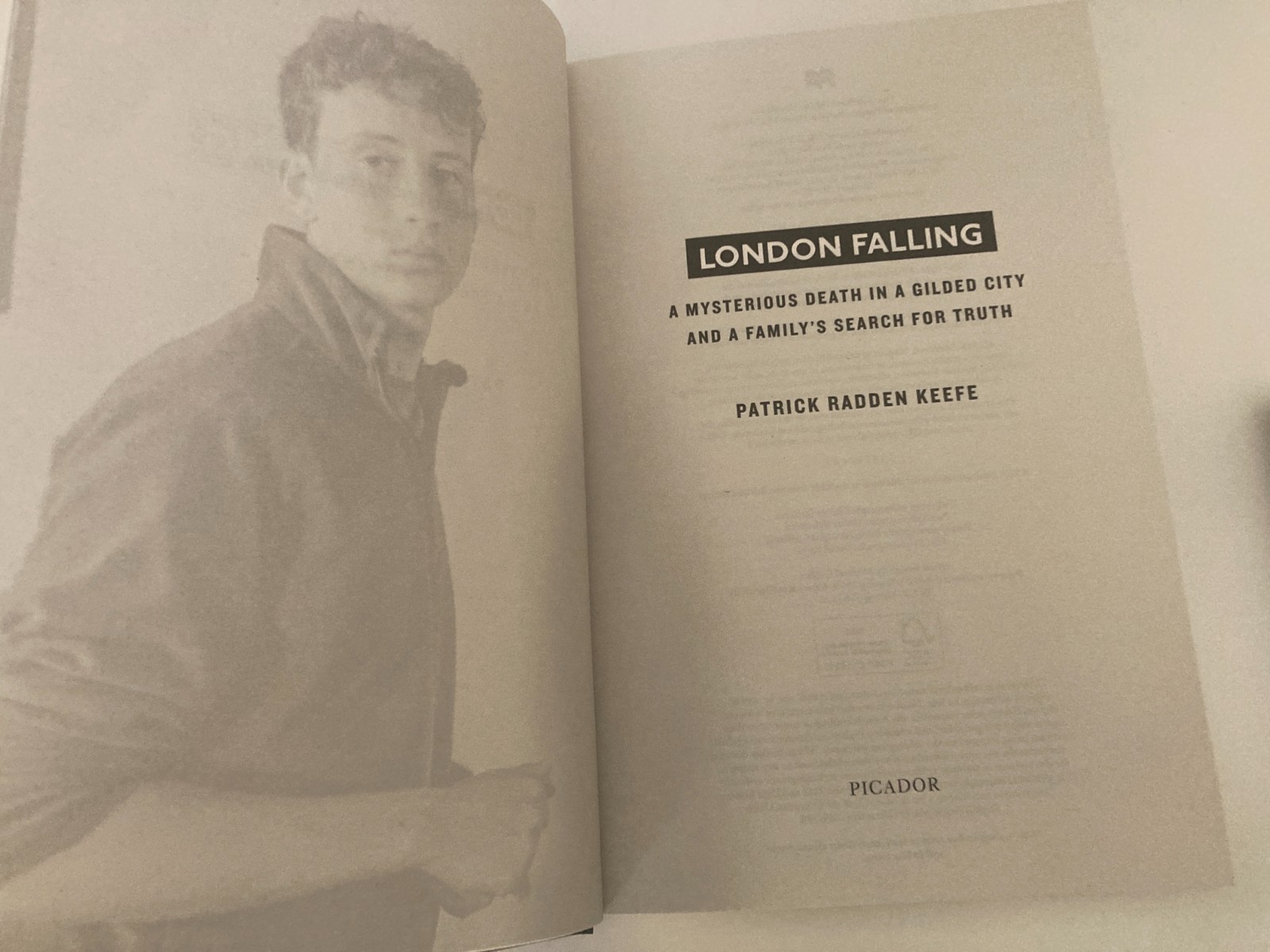 London Falling by Patrick Radden Keefe (2026, HC) SIGNED 1st UK Printing