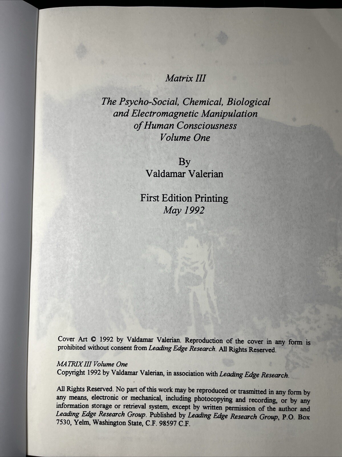 MATRIX III Volume I 1 & 2 II,UFO,Alien,Valdamar Valerian,Large 8.5*11”,REPRINT