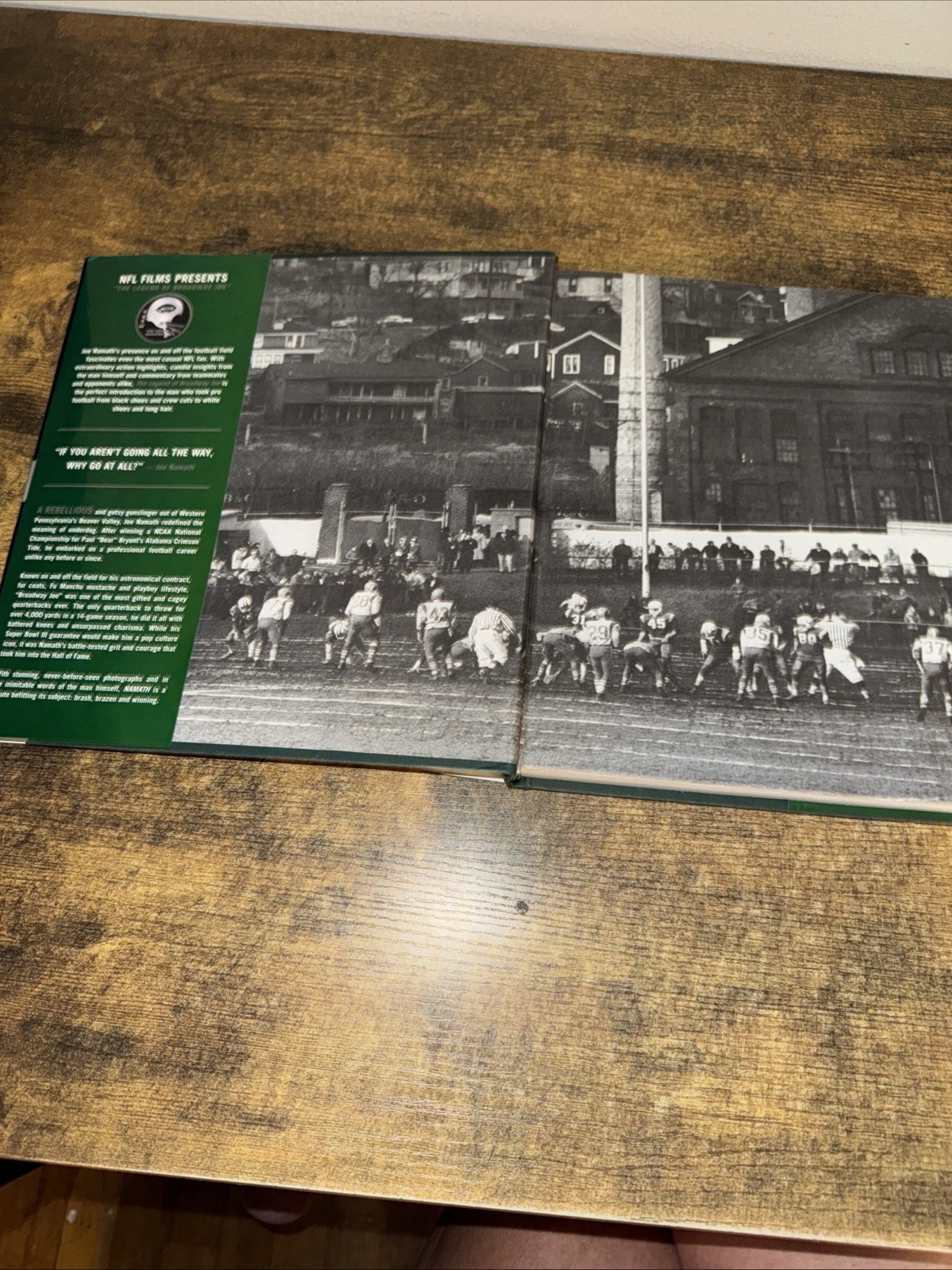 Joe Namath, NAMATH hardcover book with DVD, 320 pages good, pre-owned condition