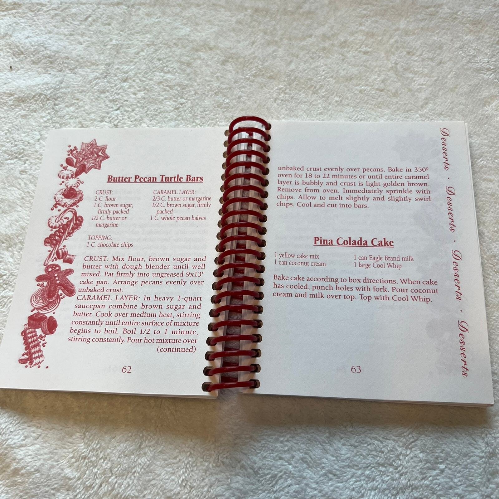 Holiday Favorites Mini Size Cookbook 184 Pages of Recipes 1999 Rada Mfg. Co.