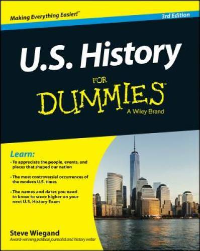 U.S. History For Dummies – Paperback By Wiegand, Steve – GOOD