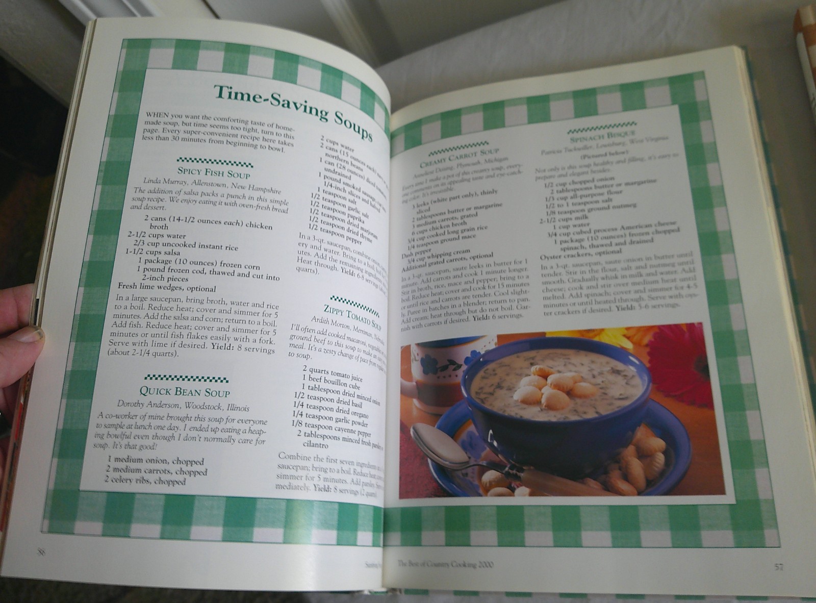 Best of Country Cooking Cookbook 2000 and 2001/ 184 pages ea./ hardback