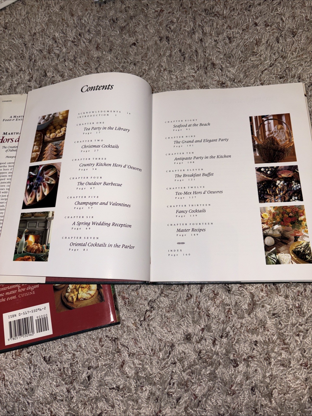 Martha Stewart Quick Cook & Hors D’Oeuvres Hardcover Cookbooks 1983 & 1984 VTG