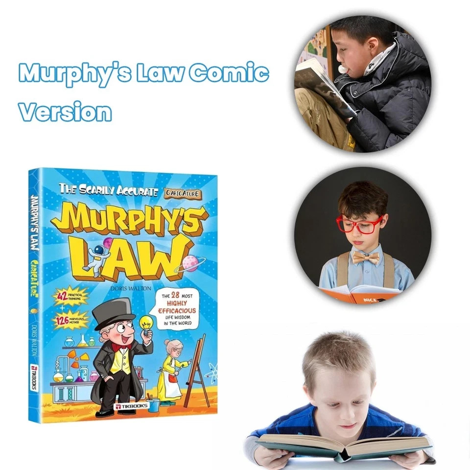 Murphy’s Law Illustrated Book 128 Pages Paperback Fun Learning Kids Gift USA…
