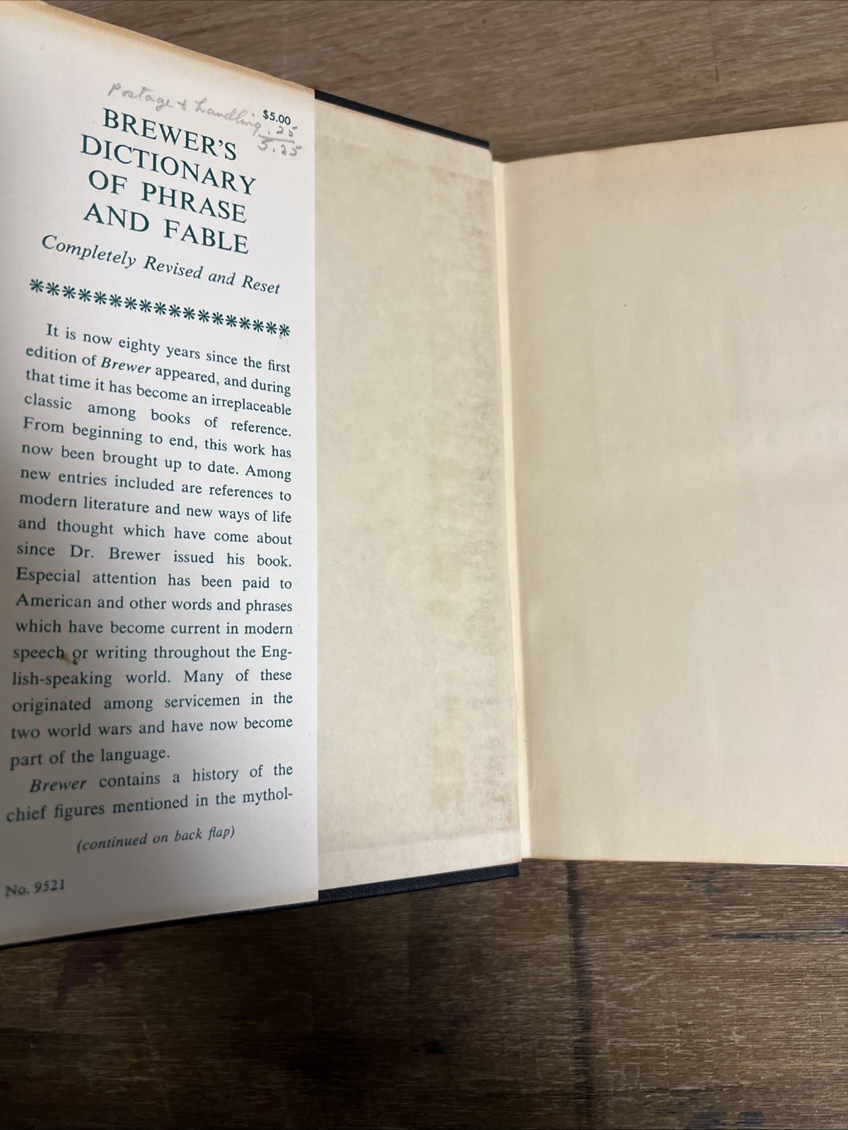 Brewers Dictionary of Phrase and Fable Millennium Edition – paperback Room, …