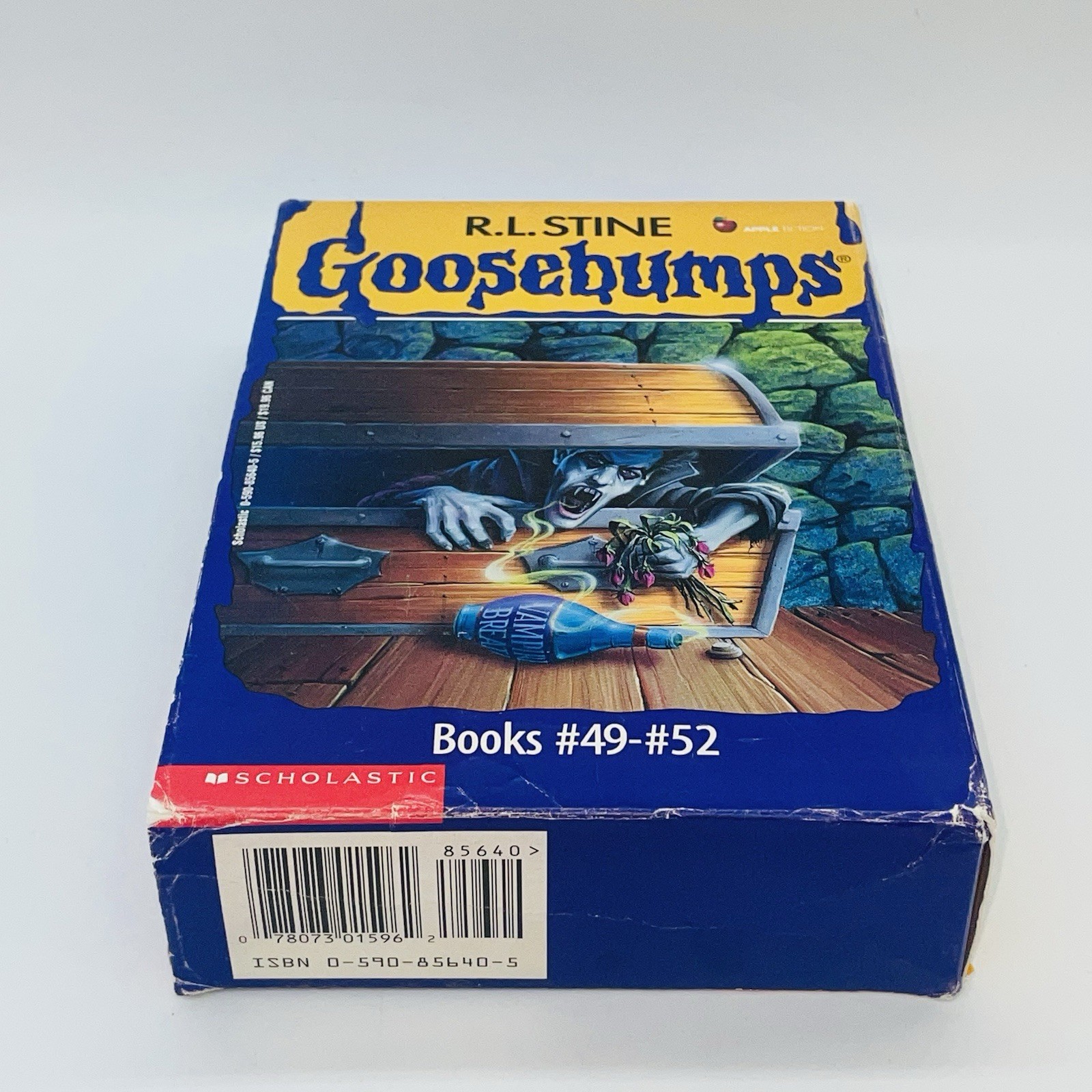 RL Stine Goosebumps Books 49-52 Lot Boxed Set Vampire Breath Calling All Creeps