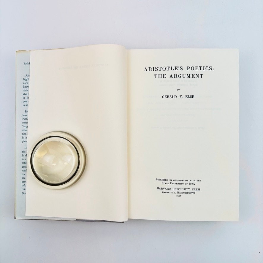 Aristotle’s Poetics The Argument Gerald F Else 1957 First EditionThird Printing