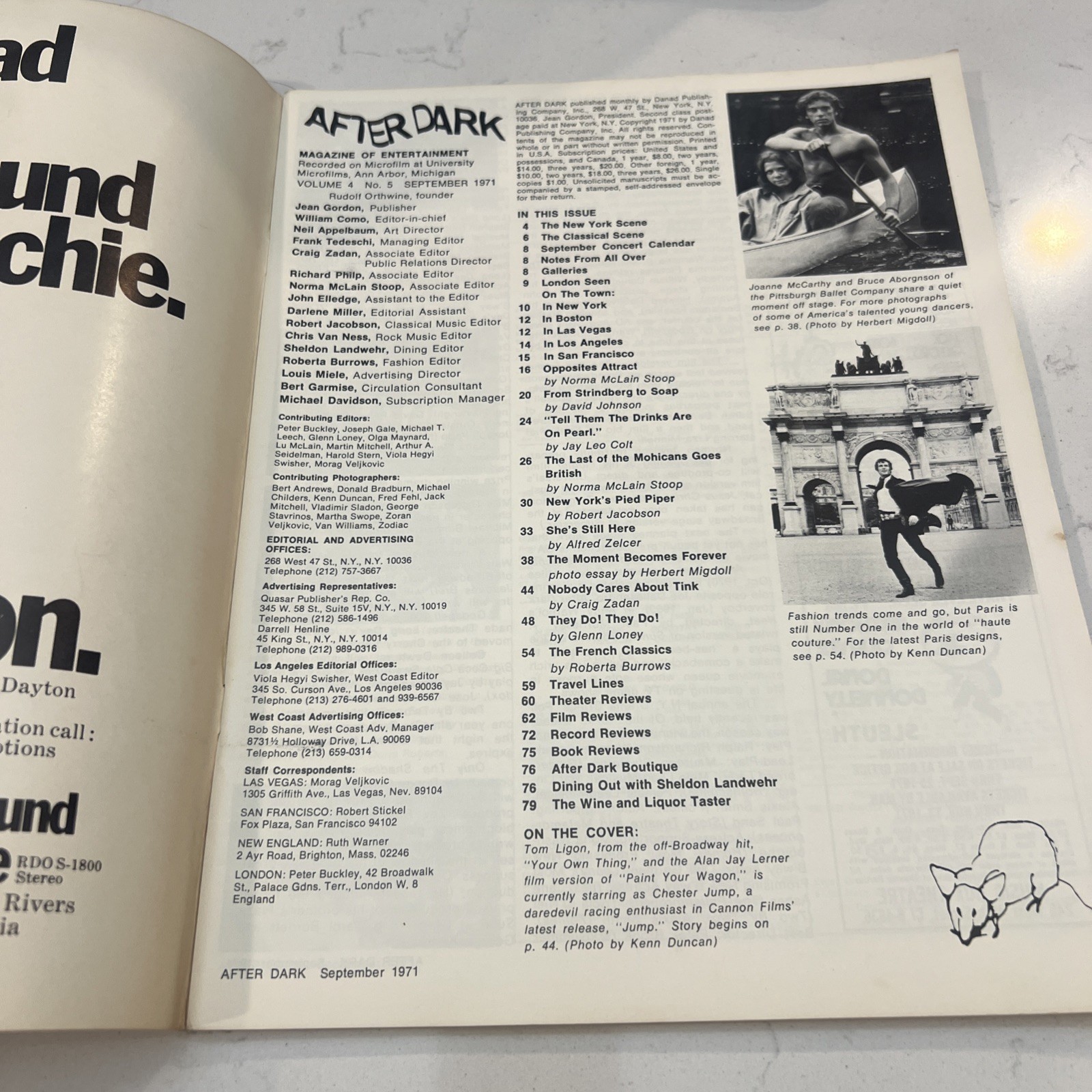 After Dark Magazine, 1971 September, National Magazine Of Entertainment