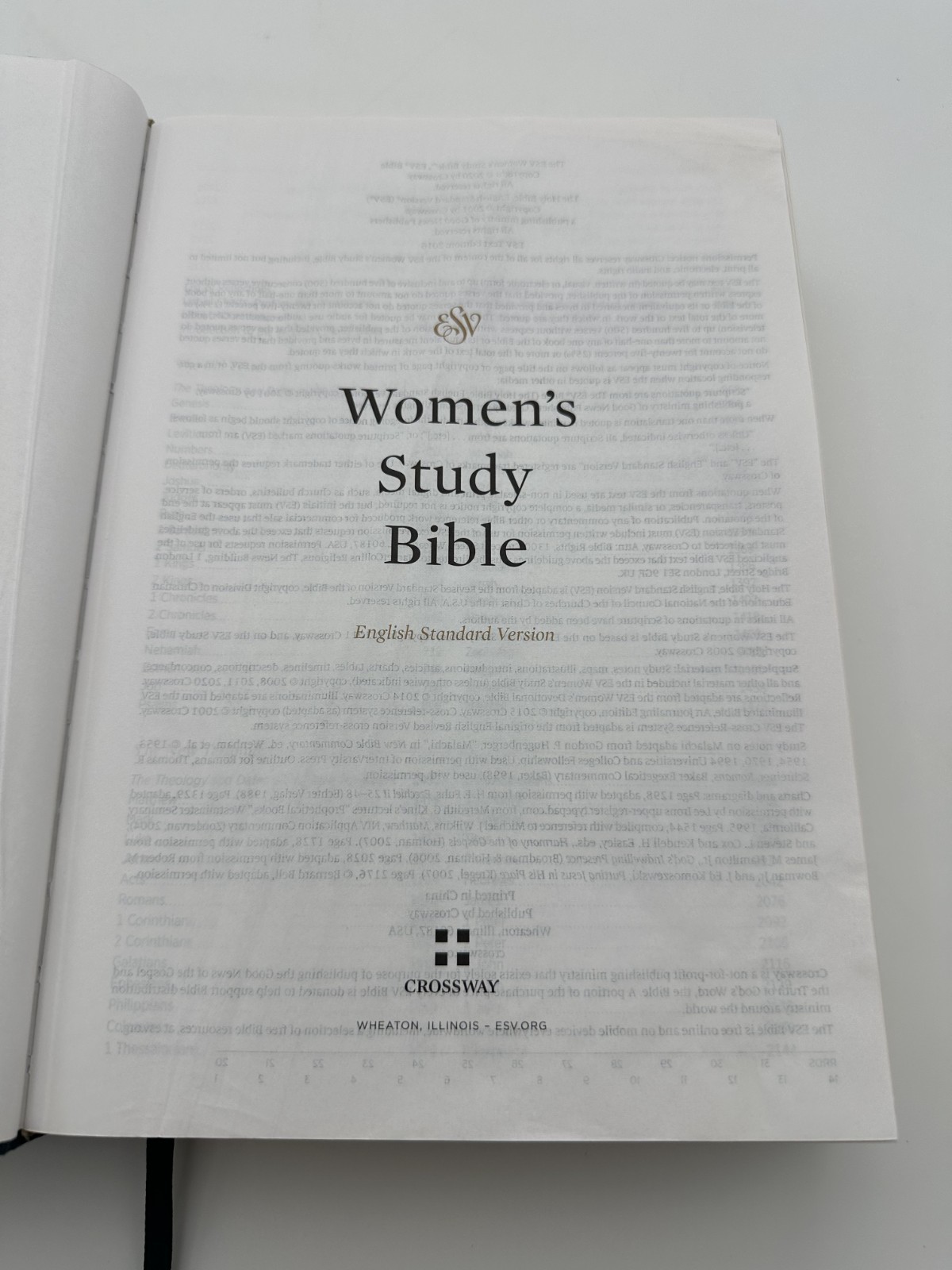 2020 Women’s Study Bible ESV Missing Dust Jacket