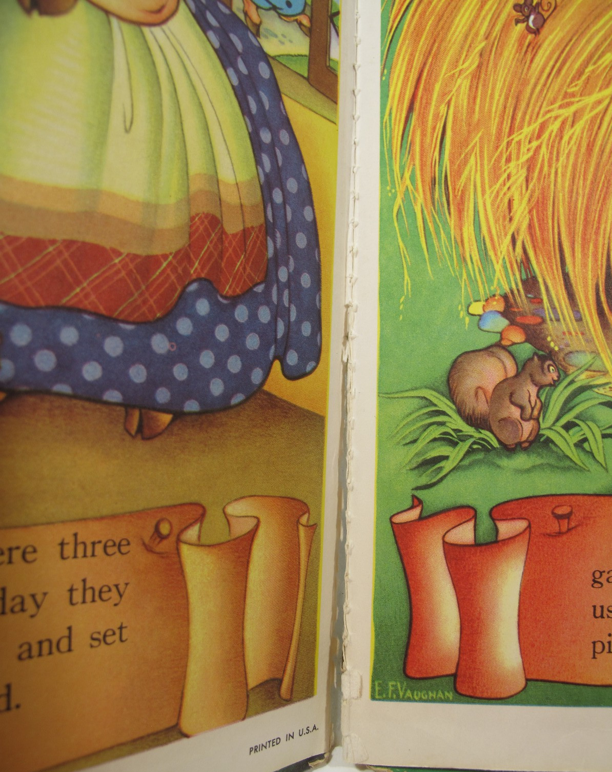 Lot of 4 VTG Books for Crafting~Decor~Wall Art~Wizard of Oz~Bluebeard~Three Pigs