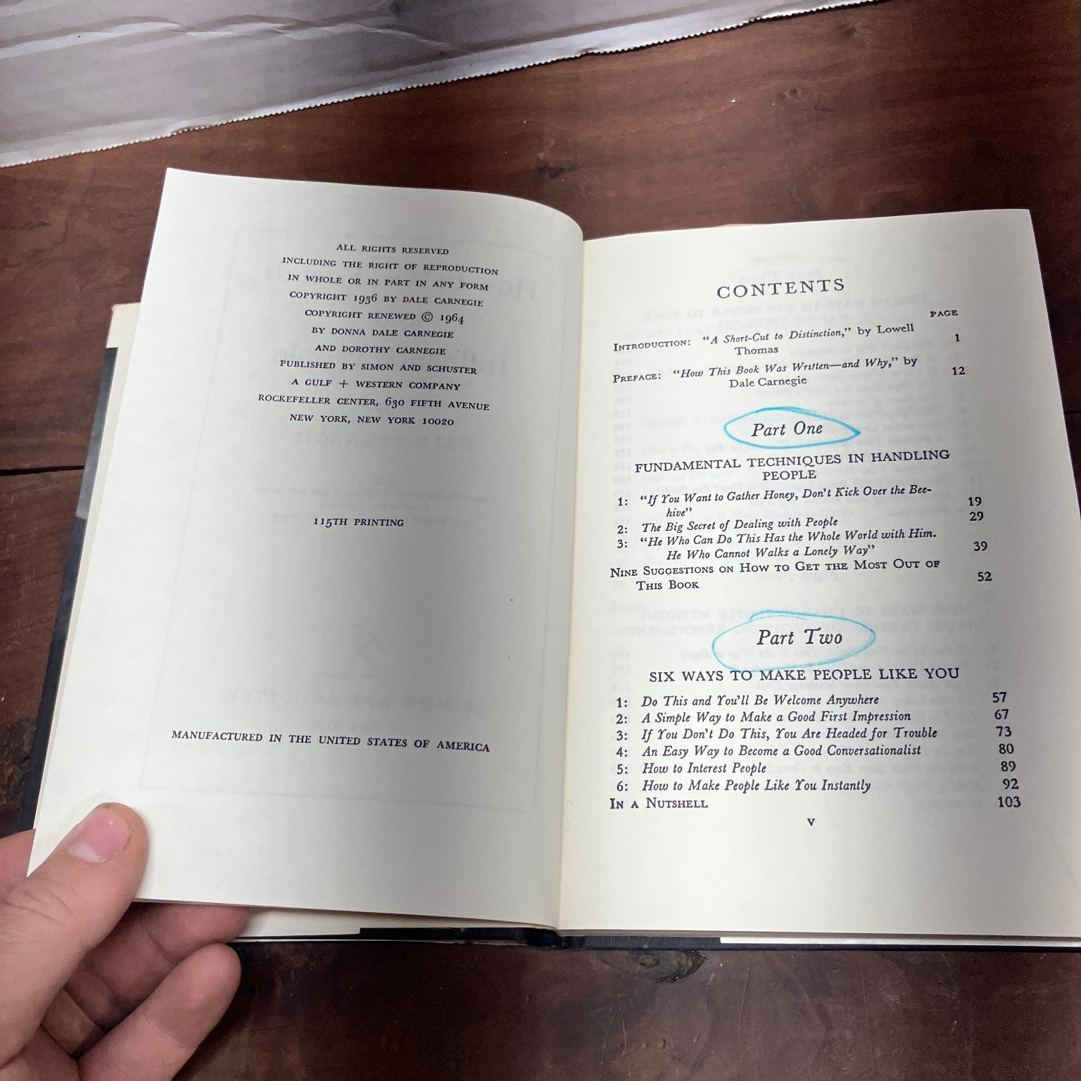 How to Win Friends & Influence People Dale Carnegie 1936 115th Printing Simon &