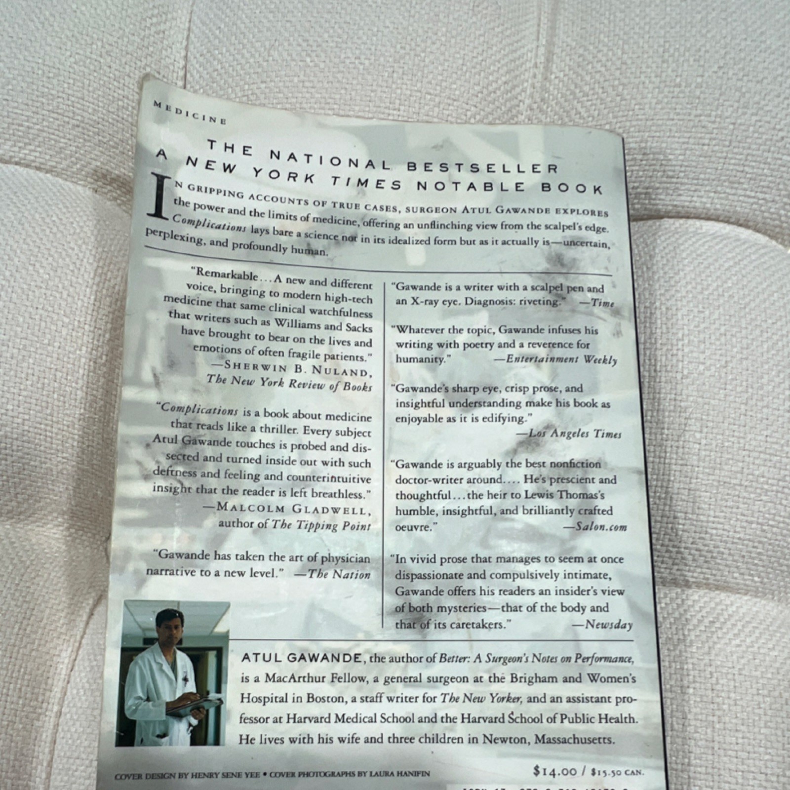 Complications Atul Gawande Trade Paperback Picador Medicine Surgery Book