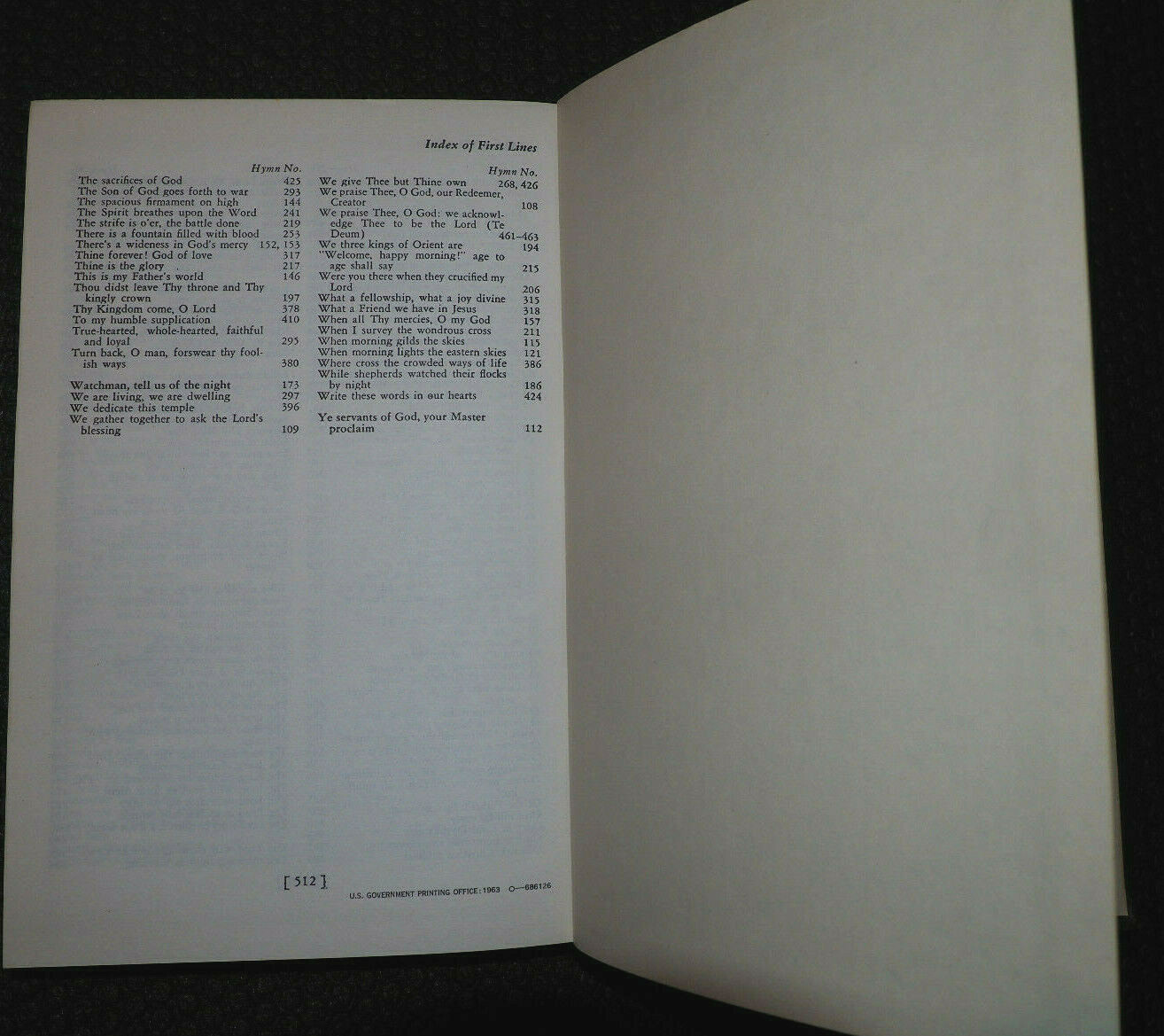 Vintage ARMED FORCES HYMNAL Hardcover 512 Pages