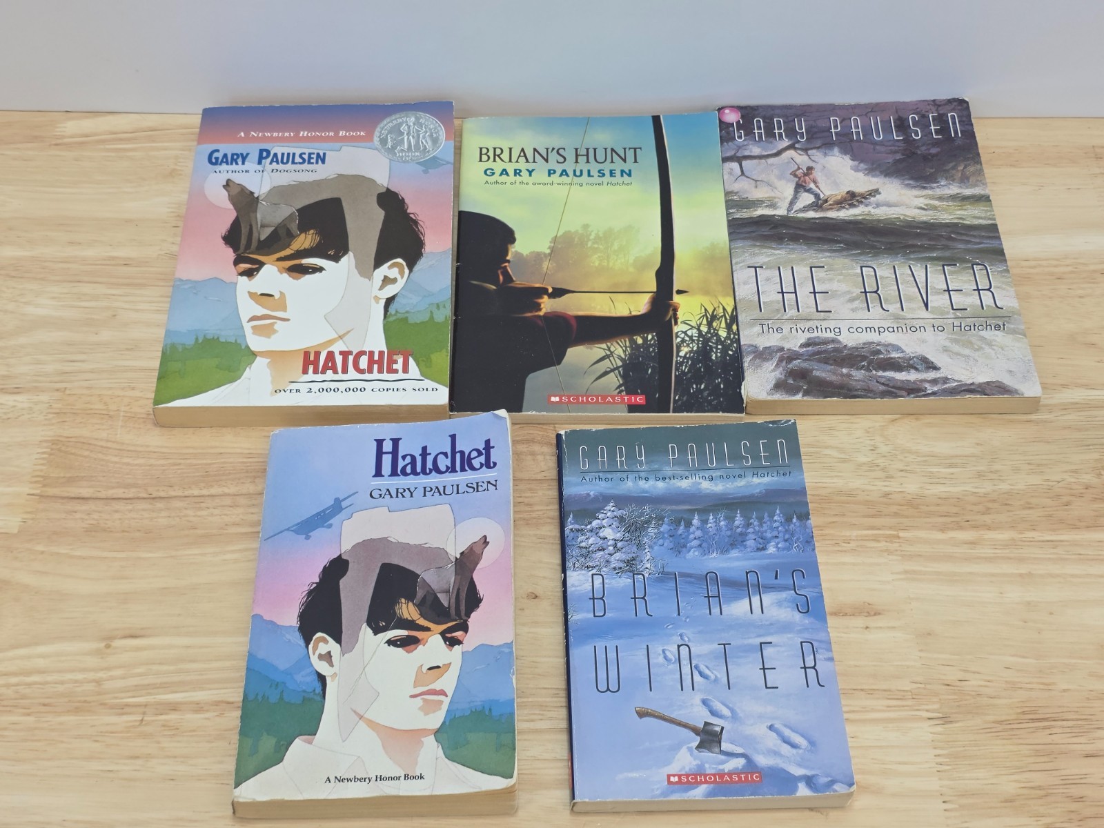 Lot of 5 Gary Paulson Hatchet Series Paperback Books