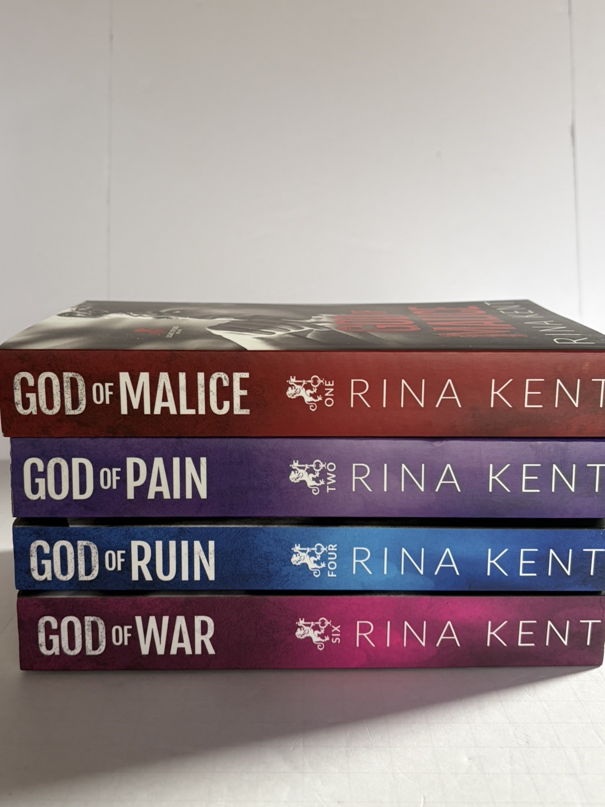 Lot of 4 Legacy of Gods Series (First Ed/OG Models) #1..#2..#4..#6 by Rina Kent