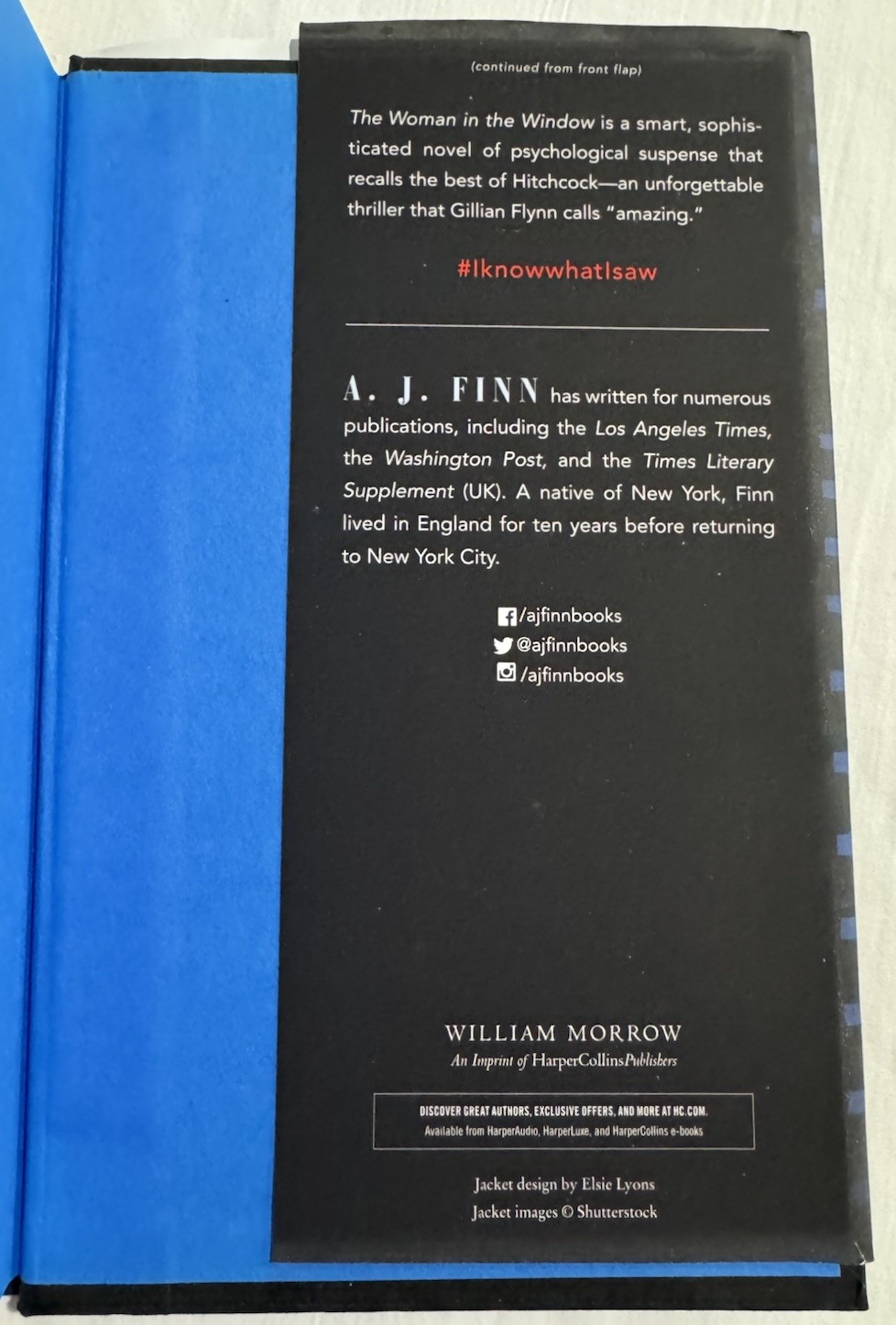 A J Finn The Woman In The Window Signed Special First Edition 2018 Hardcover