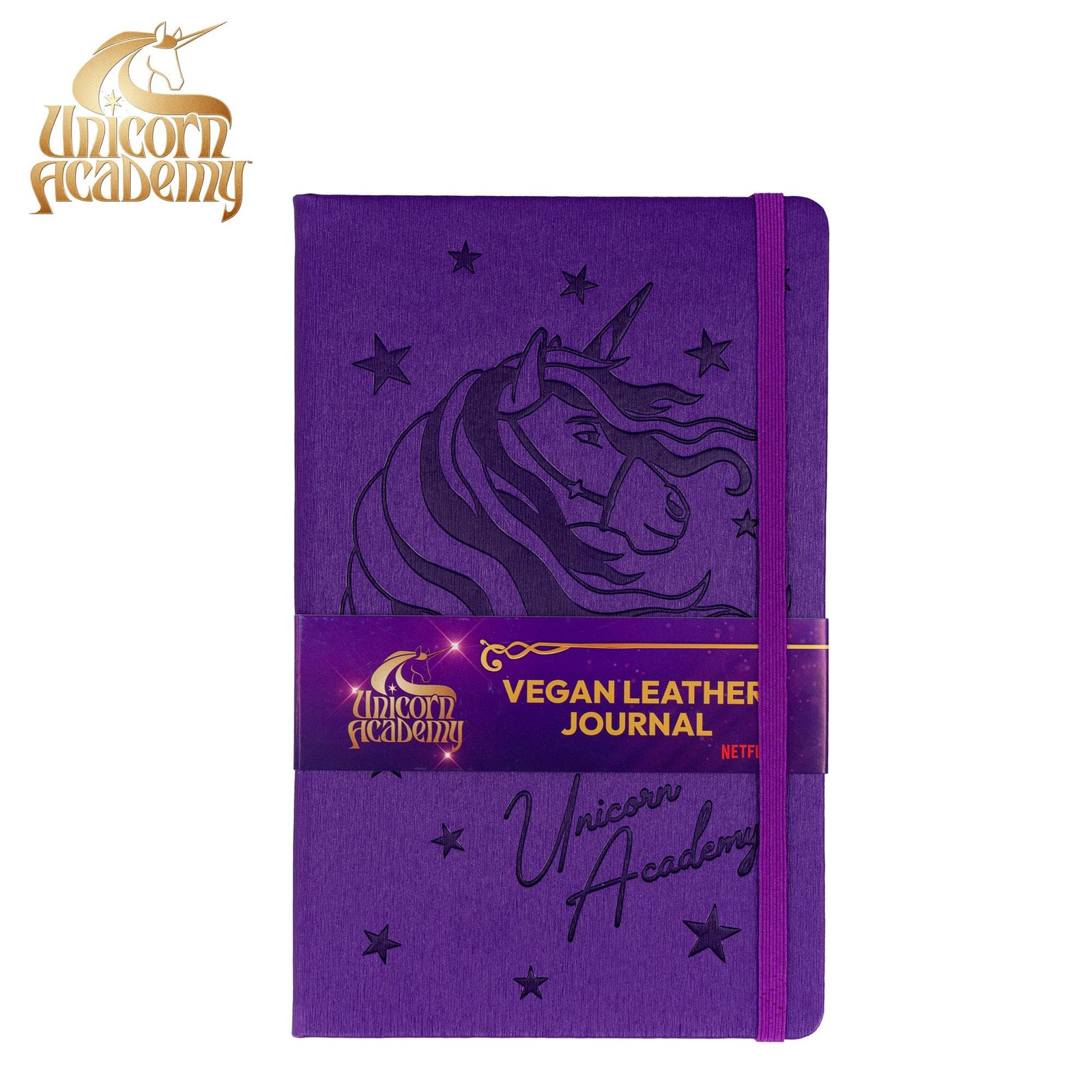 Unicorn Academy 80-Page Vegan Leather Notebook | 5 x 8 Inches
