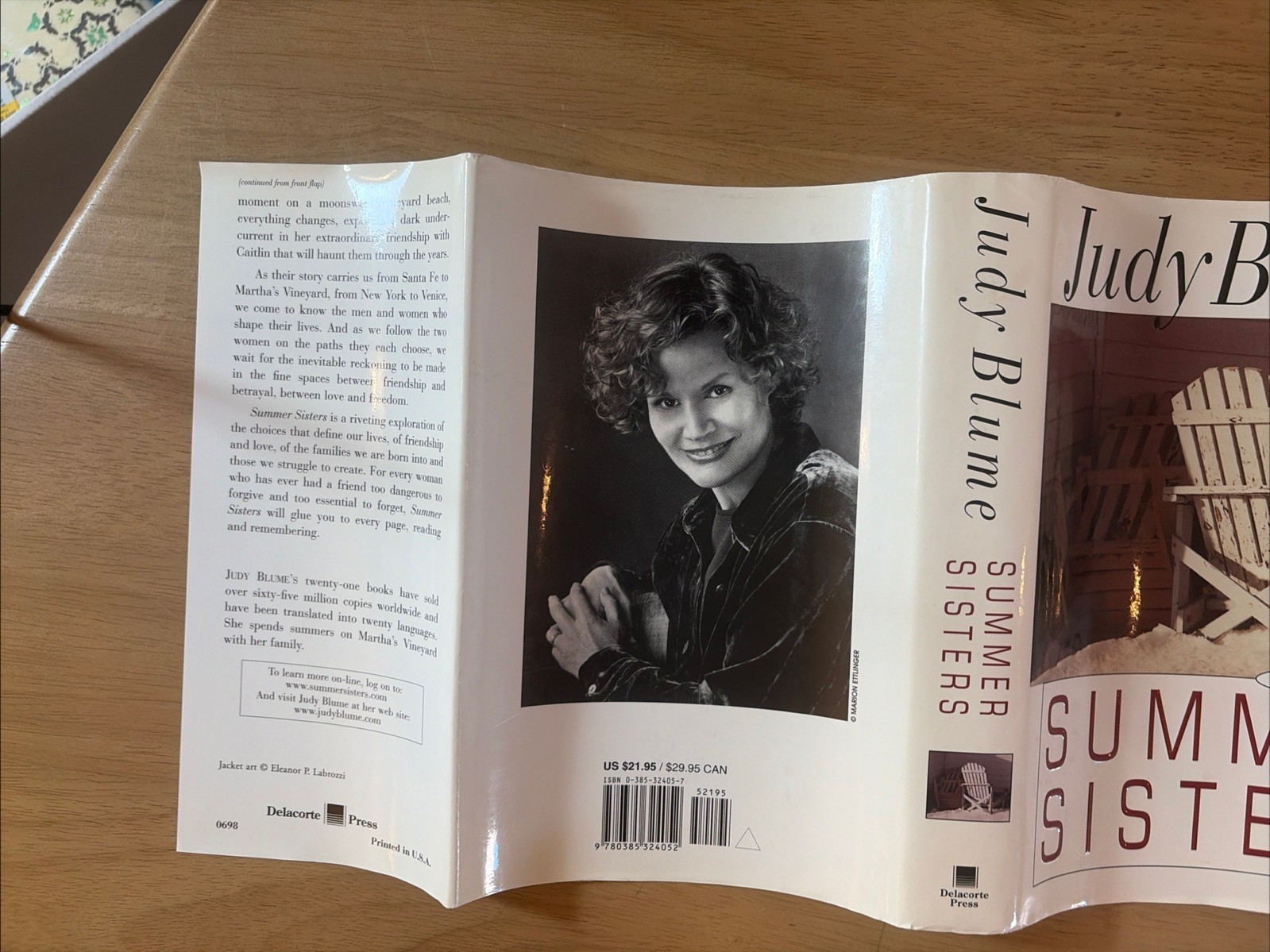 SIGNED Summer Sisters By Judy Blume HCDJ FINE/NF ~ UNREAD COPY : To Katie