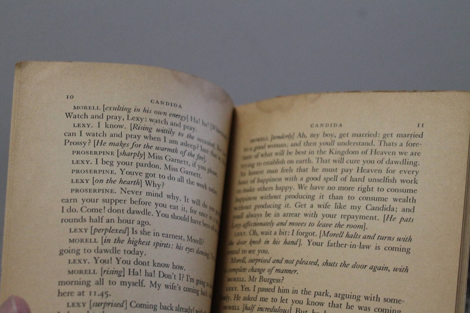 CANDIDA by George Bernard Shaw, 1926 penguin books