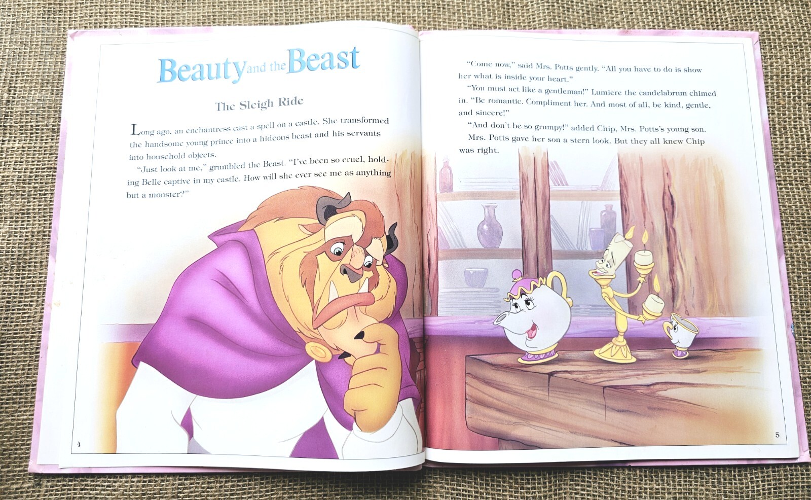 2001 Disney Store 4 Minute Princess Stories HB Book 12.25″x10.5″