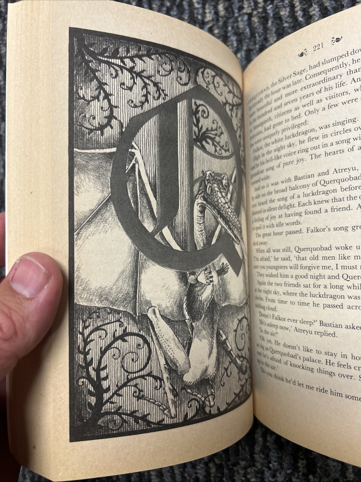 The Neverending Story Michael Ende 1984 ILLUSTRATED Fantasy Penguin VTG PBVG