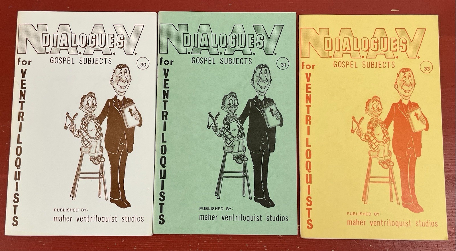 N.A.A.V. Dialogues for Ventriloquists Gospel Subjects Maher Studios VTG PB 1974