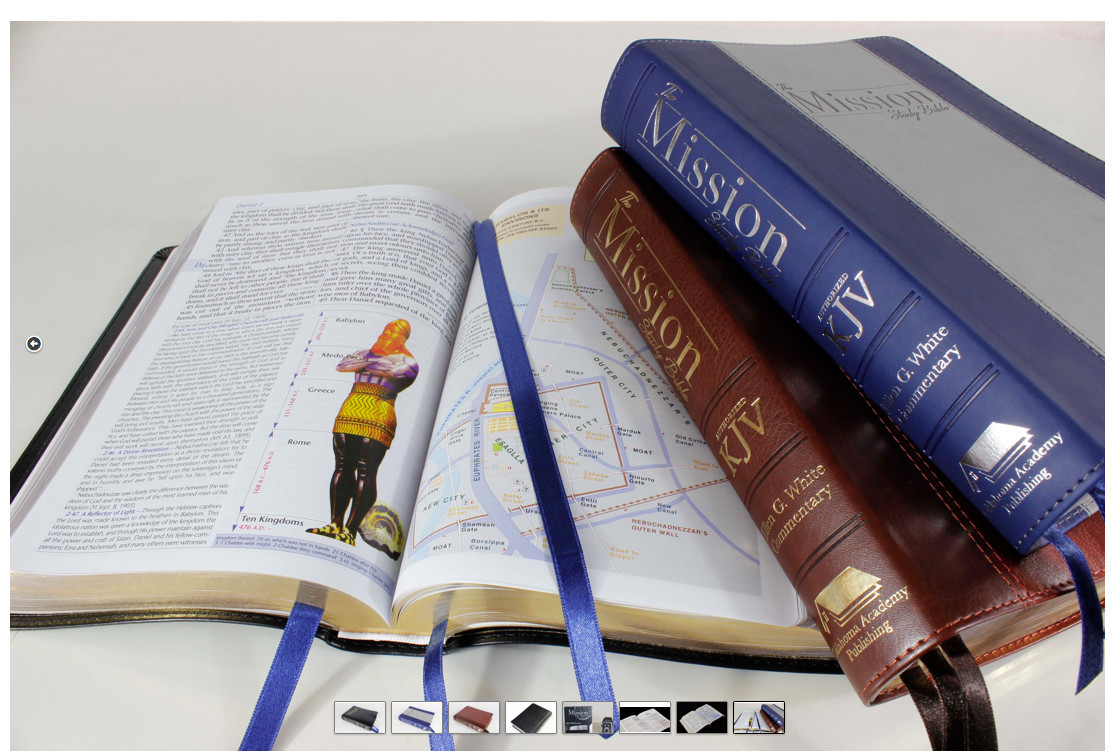The Mission KJV Color Study Bible with Ellen White Comments Large Print Leather