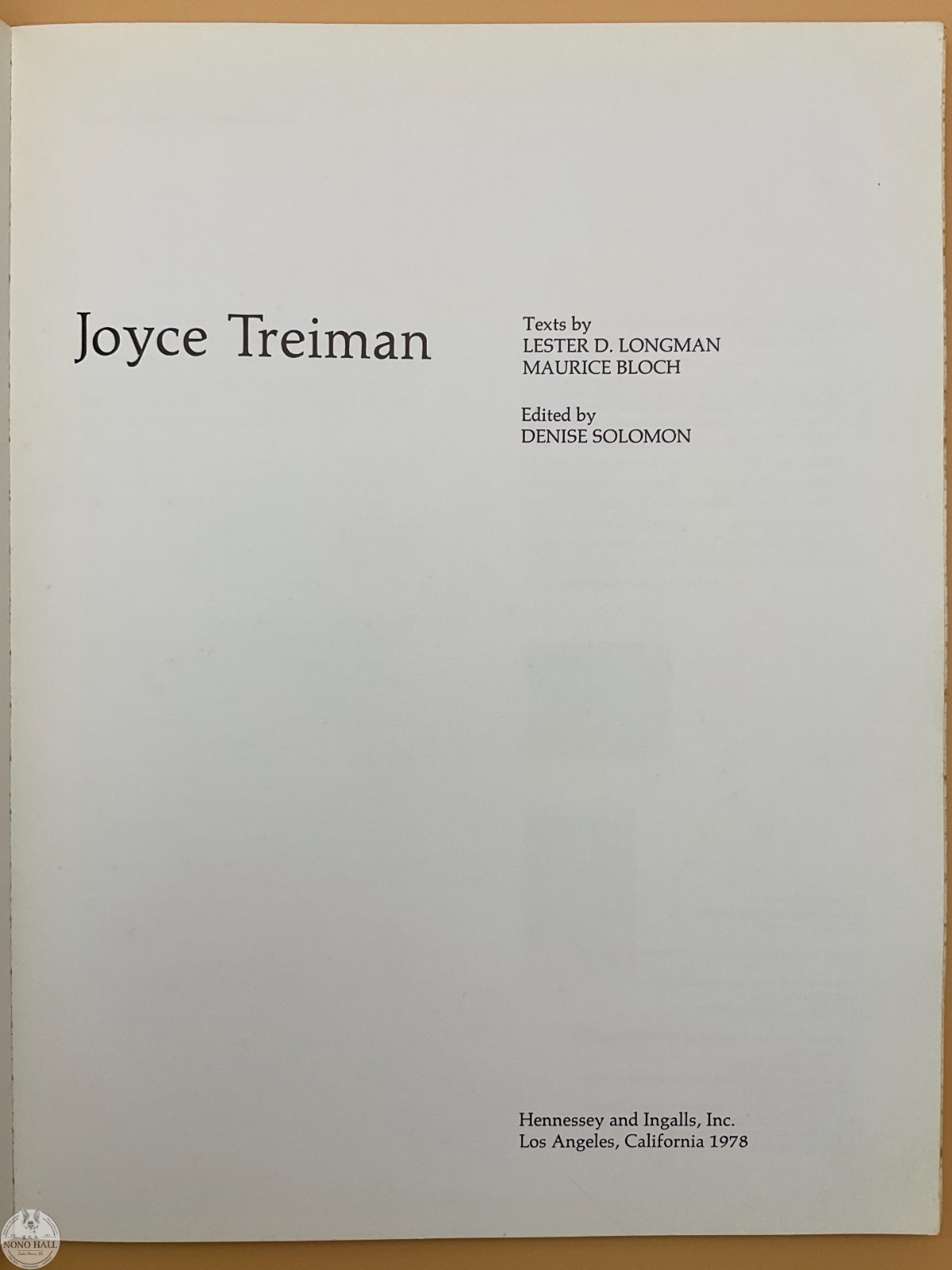 Vintage Joyce Wahl Treiman Hand Signed Art Book with Exhibition Catalogues