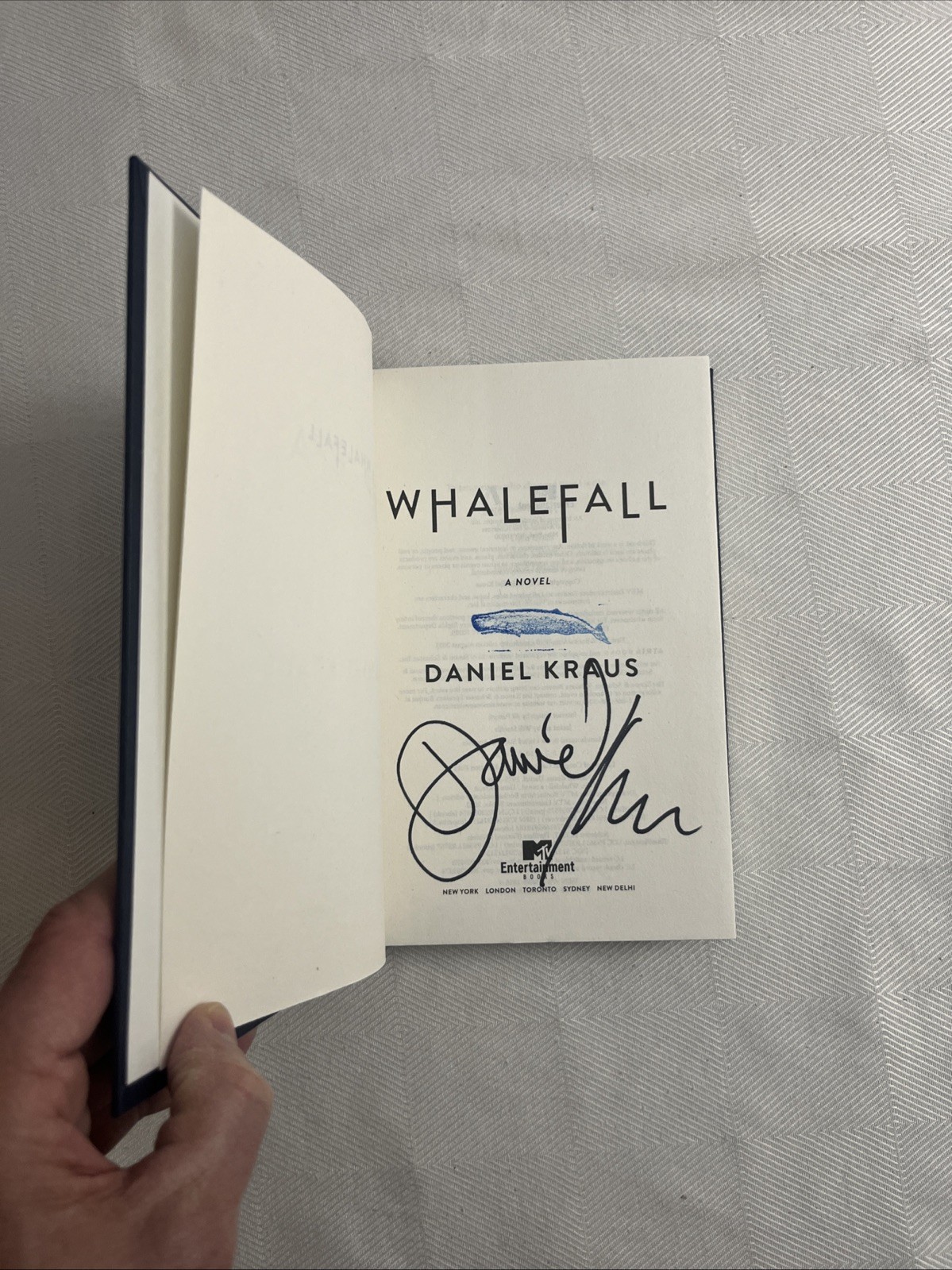 Whalefall, Daniel Kraus. MTV Entertainment 2023. Signed 1st Printing.