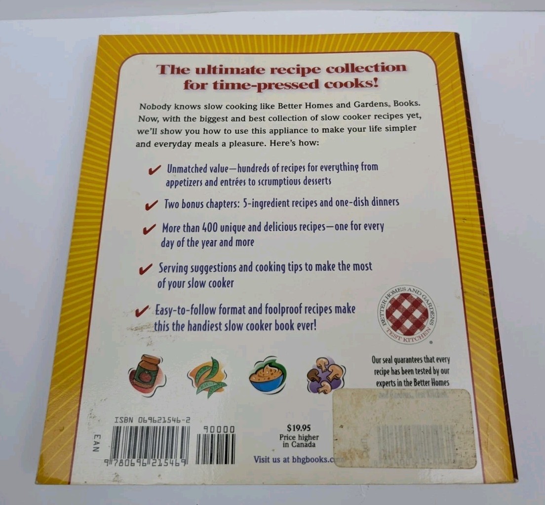 Biggest Book of Slow Cooker Recipes Better Homes & Gardens 416 Pages SC GUC