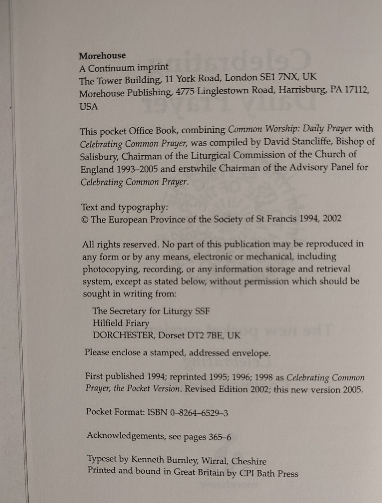 Celebrating Daily Prayer: A Version of Common Worship Daily Prayer, 2005, HB, VG