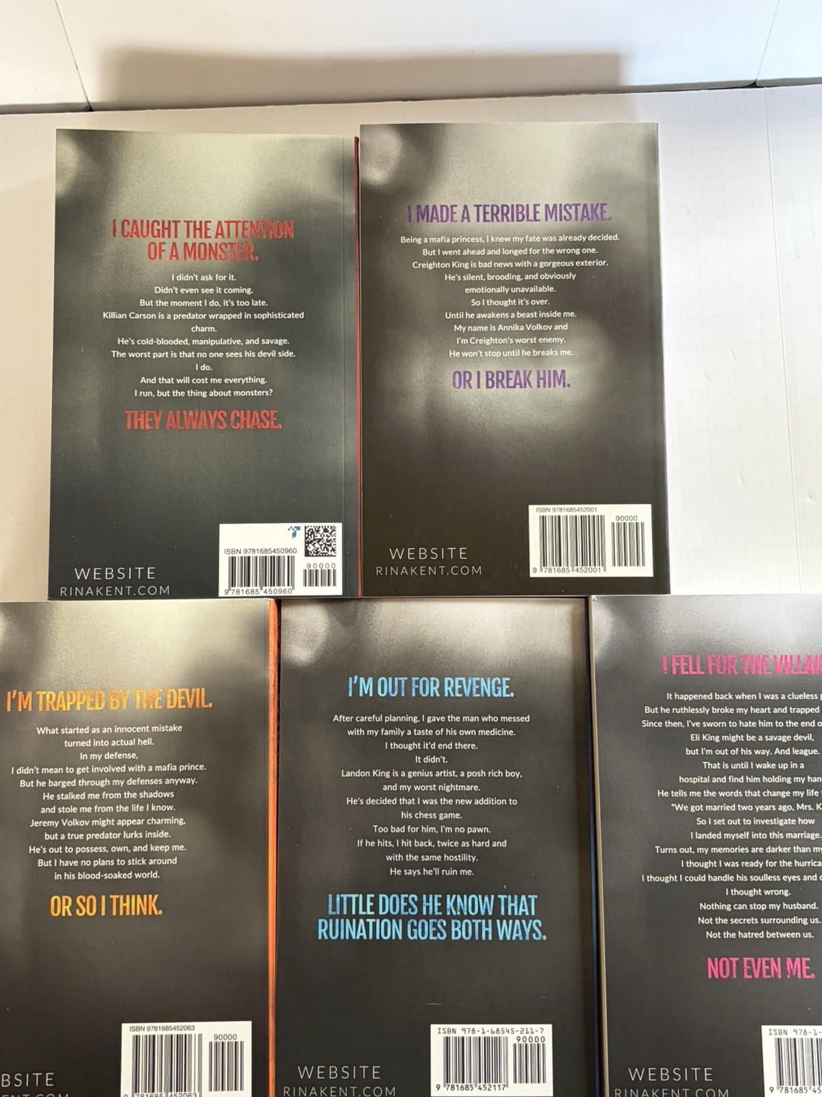 Legacy of Gods Trade PBKs (First Ed/OG Models) #1..#2..#3..#4..#6 Rina Kent/OOP