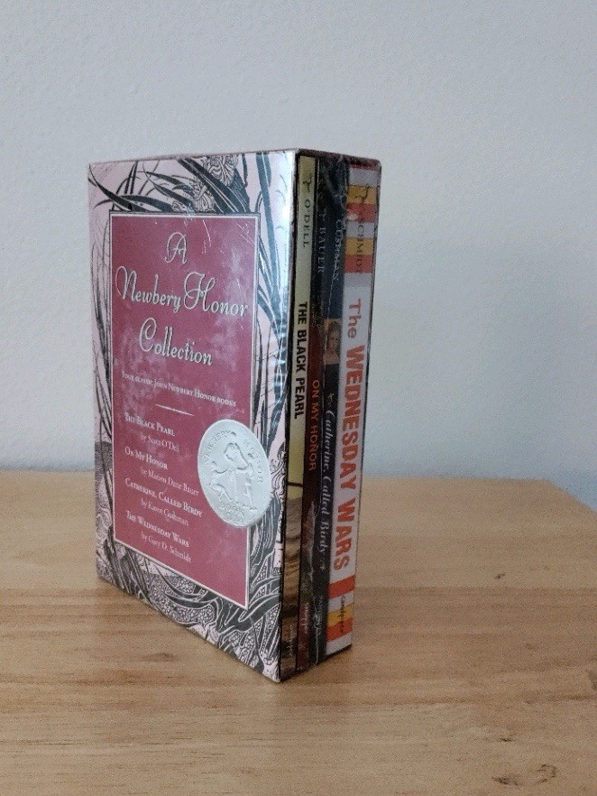 NEW Newberry Honor Collection-4 book set/Wednesday Wars/Black Pearl/On My Honor+