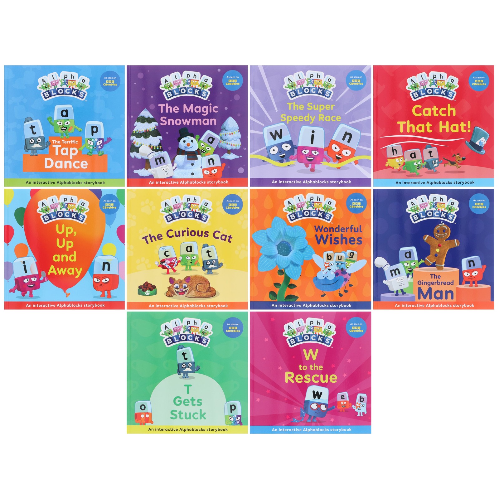 Alphablocks Read Together: Interactive 10 Picture Books Set – Ages 3-5 – PB