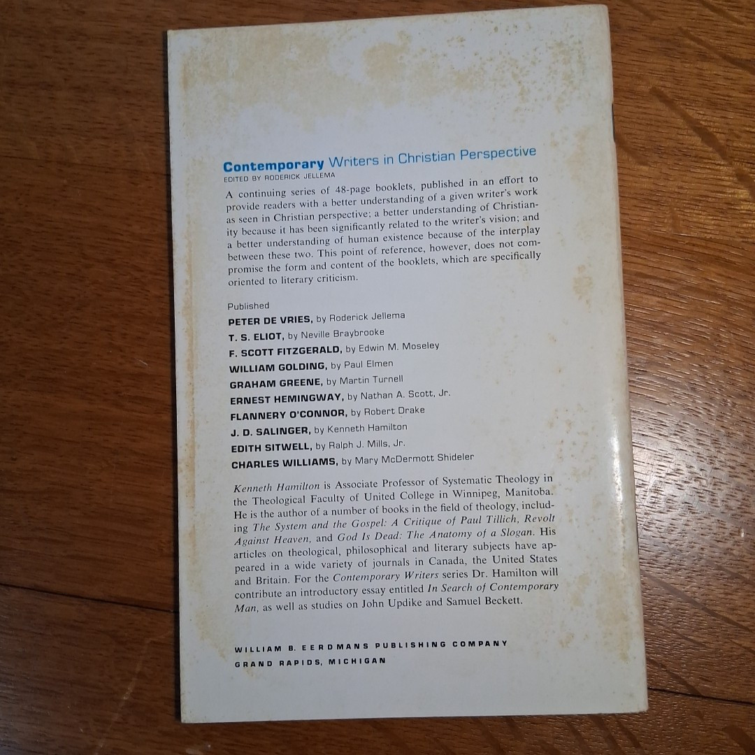 6 Contemporary Writers in Christian Perspective: Critical Essays Eliot Bellow…