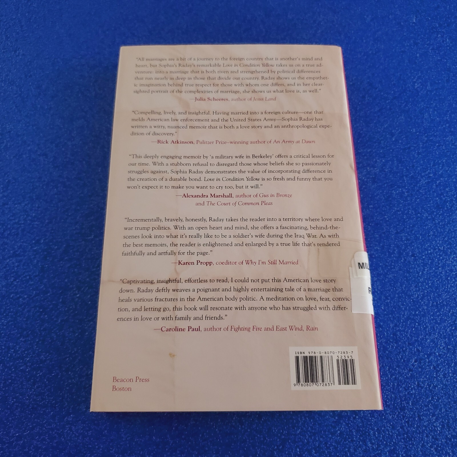 LOVE IN CONDITION YELLOW: A MEMOIR OF AN UNLIKELY MARRIAGE HARDCOVER SHIPS FREE