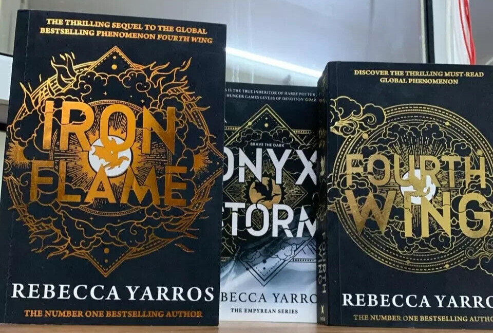 Onyx Storm + Iron Flame + Fourth wing by Rebecca Yarros 3 books set Paperback