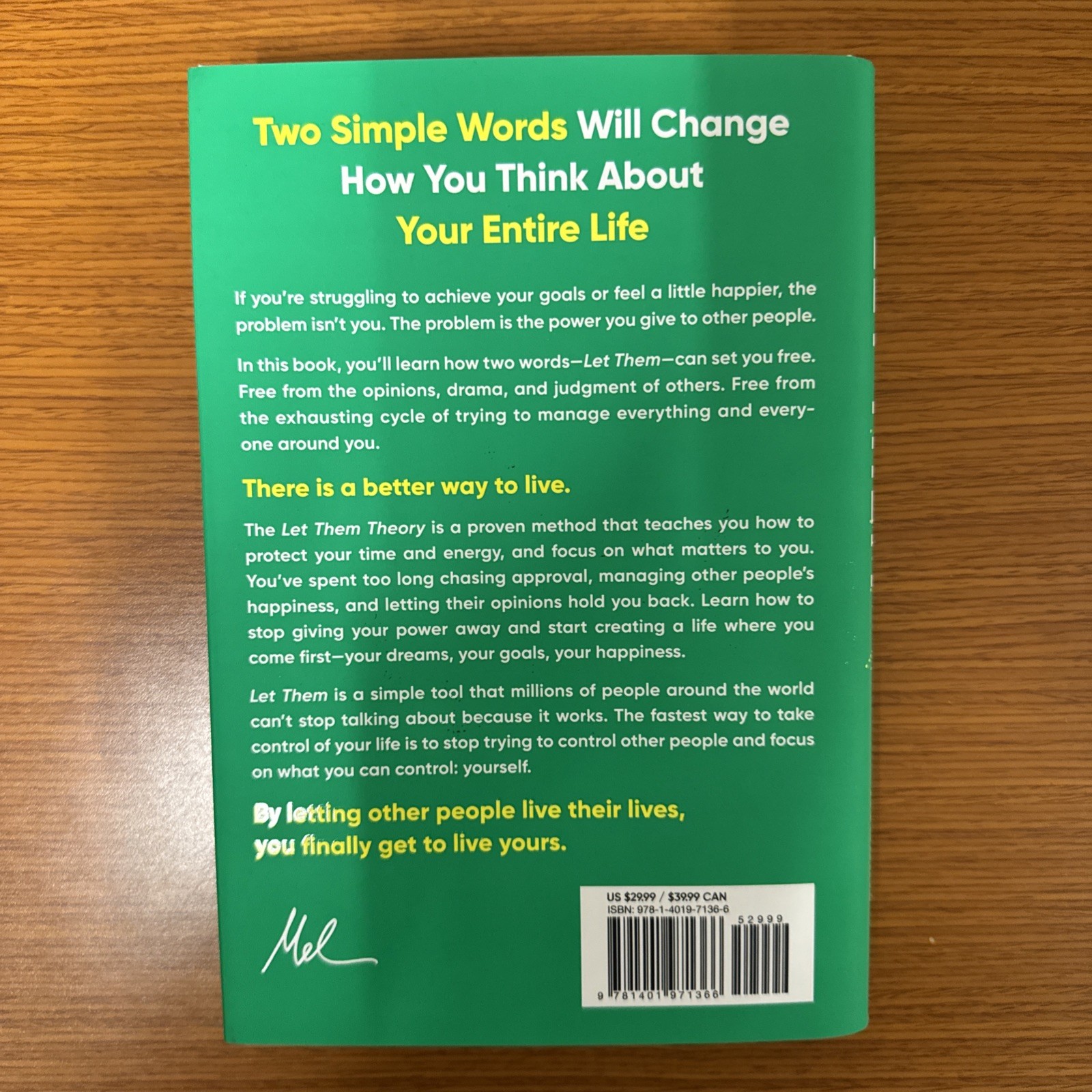 Signed The Let Them Theory by Mel Robbins Hardcover