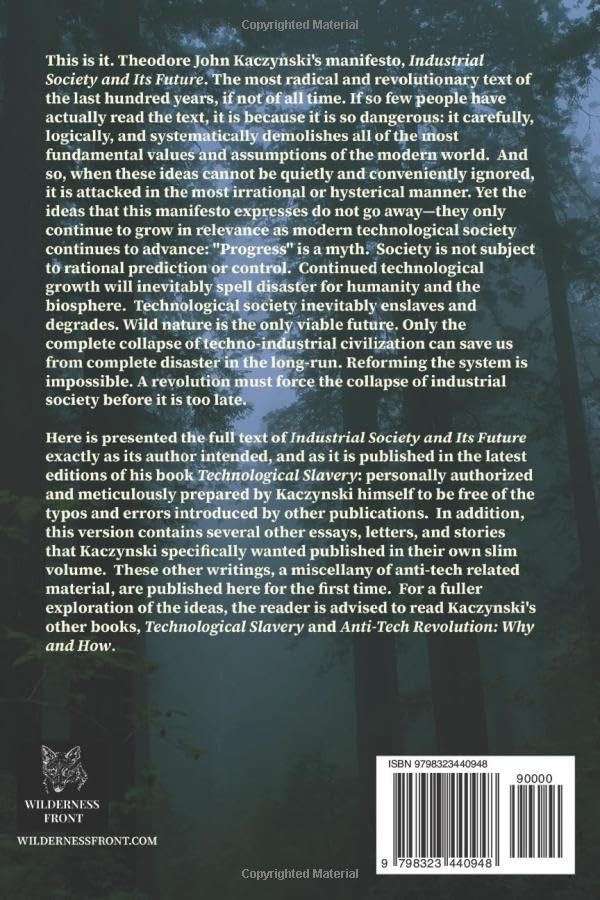 Industrial Society and Its Future Other Works Paperback – November 3,…