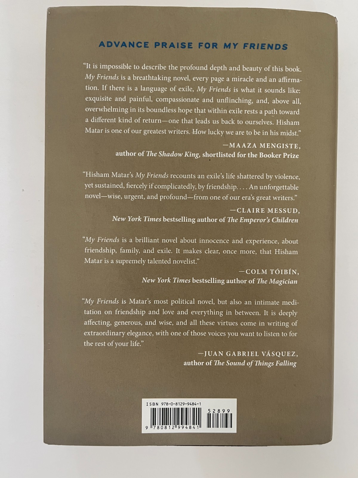 My Friends : A Novel by Hisham Matar (2024, Hardcover)