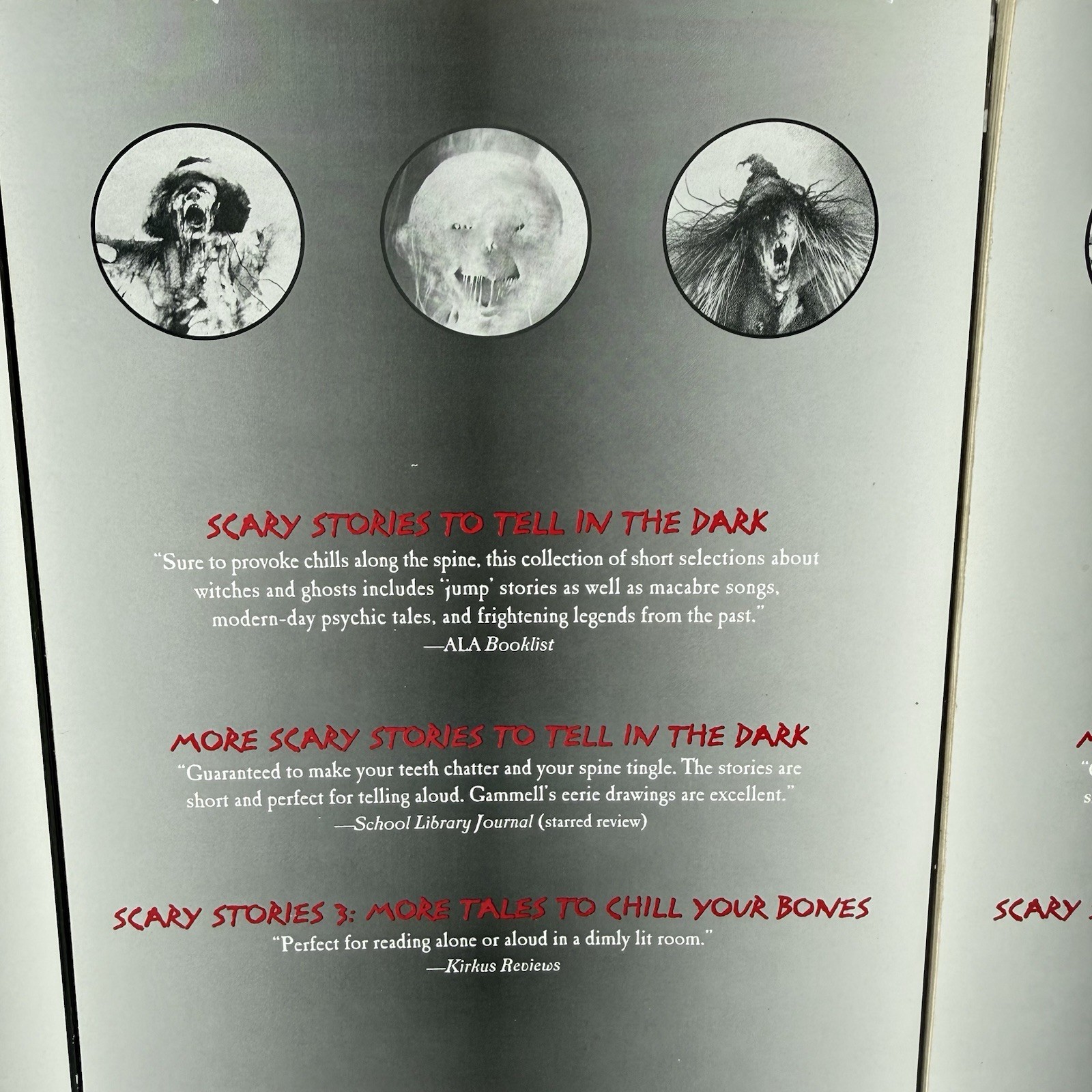Set of 3 Scary Stories To Tell In The Dark Book Lot 1-3 Alvin Schwartz Gammell