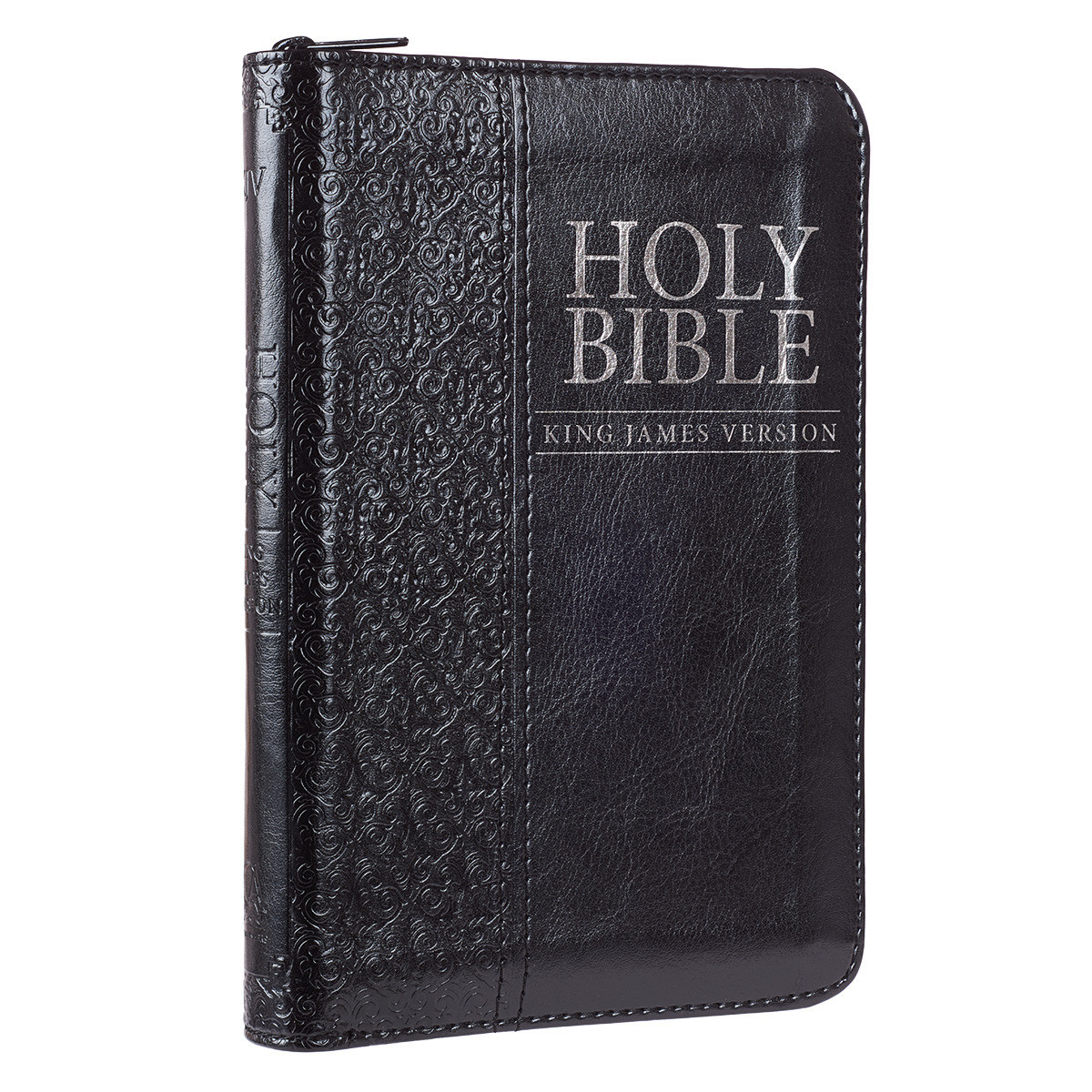 KJV HOLY BIBLE King James Version Black Mini Zippered Pocket Edition