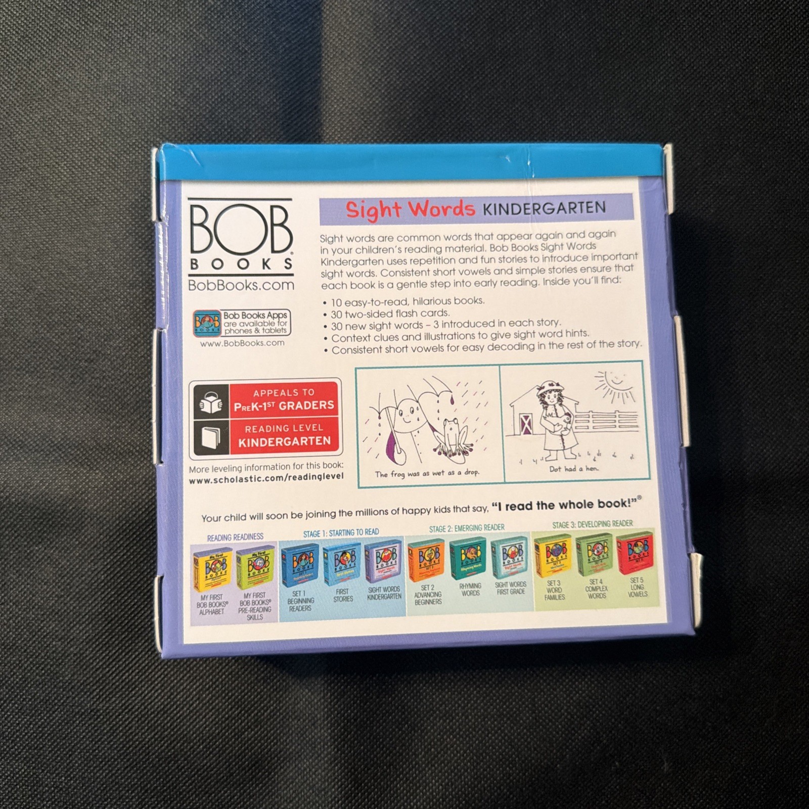 Bob Books Sight Words With Cards Stage 1: starting to read – Kindergarten 10 Bks