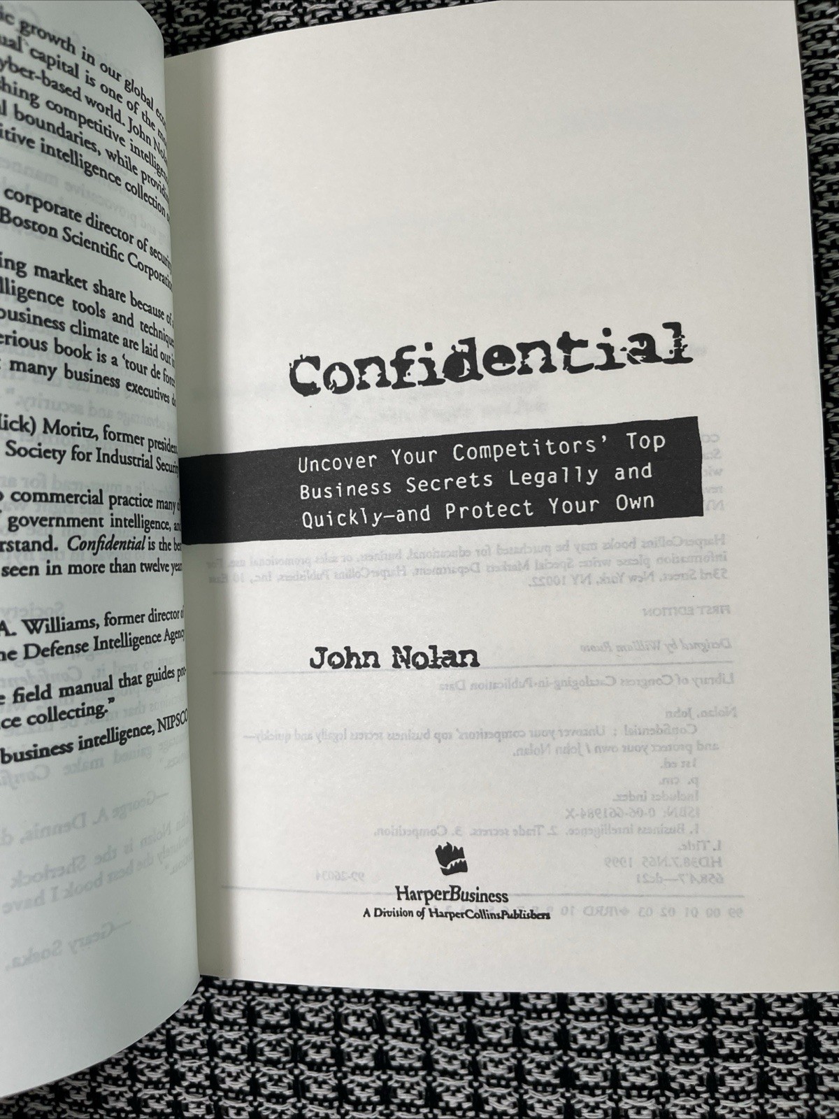 confidential john nolan: Uncover your Competitors top business secrets legally