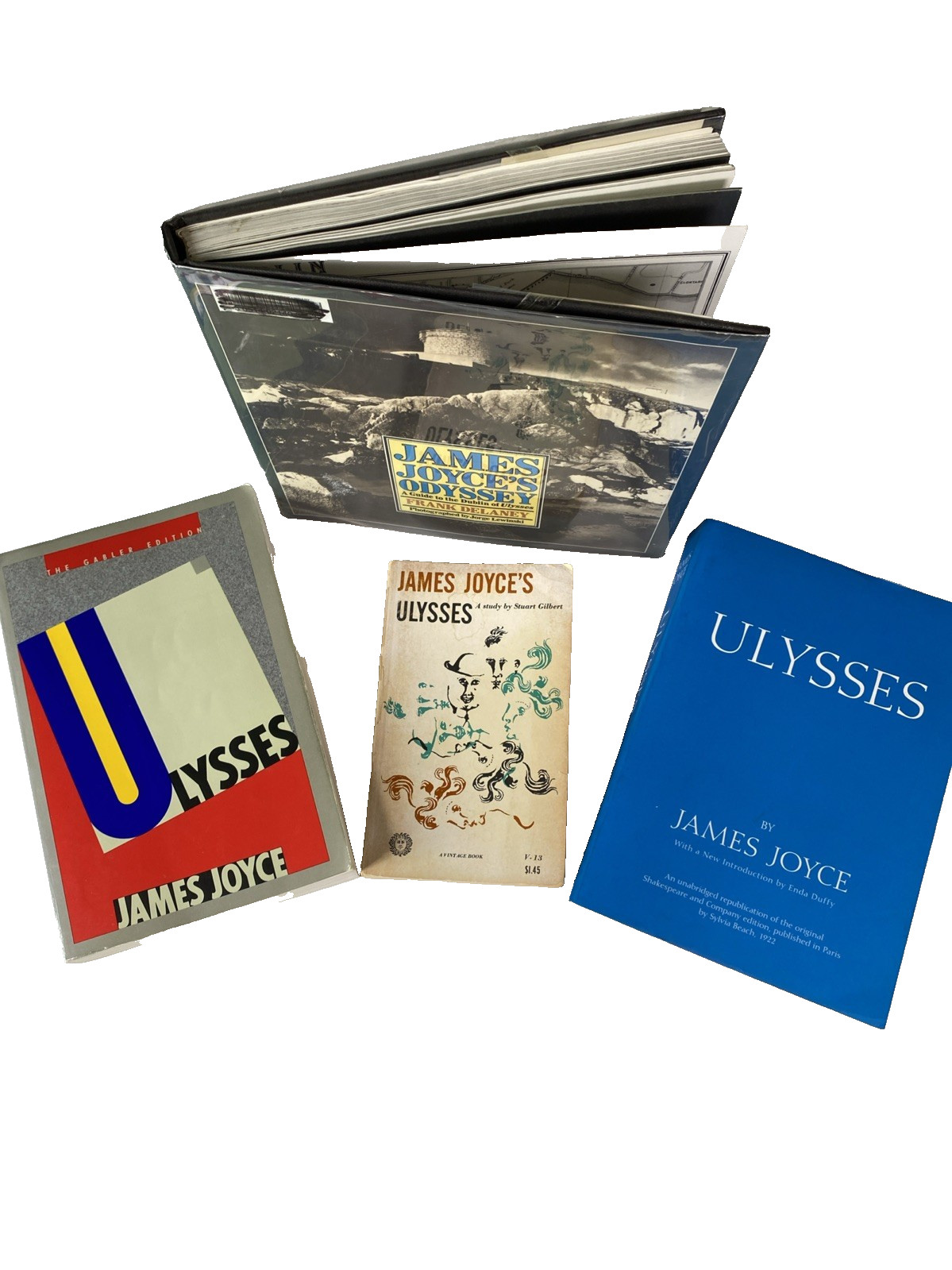James Joyce Scholarly Lot: Gabler Ulysses + 1922 Facsimile + Study Guides